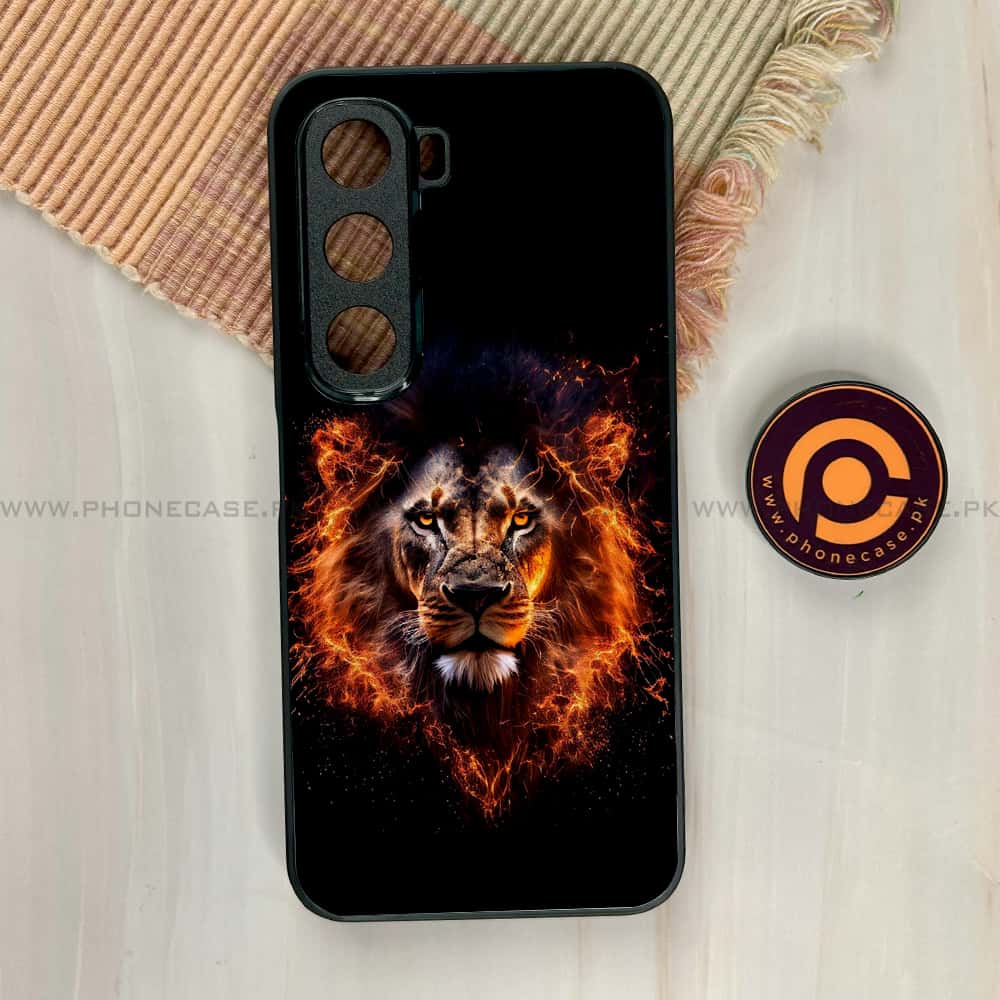 Infinix Hot 60i - Tiger 2.0 Series - Premium Metal Printed soft Bumper shock Proof Case