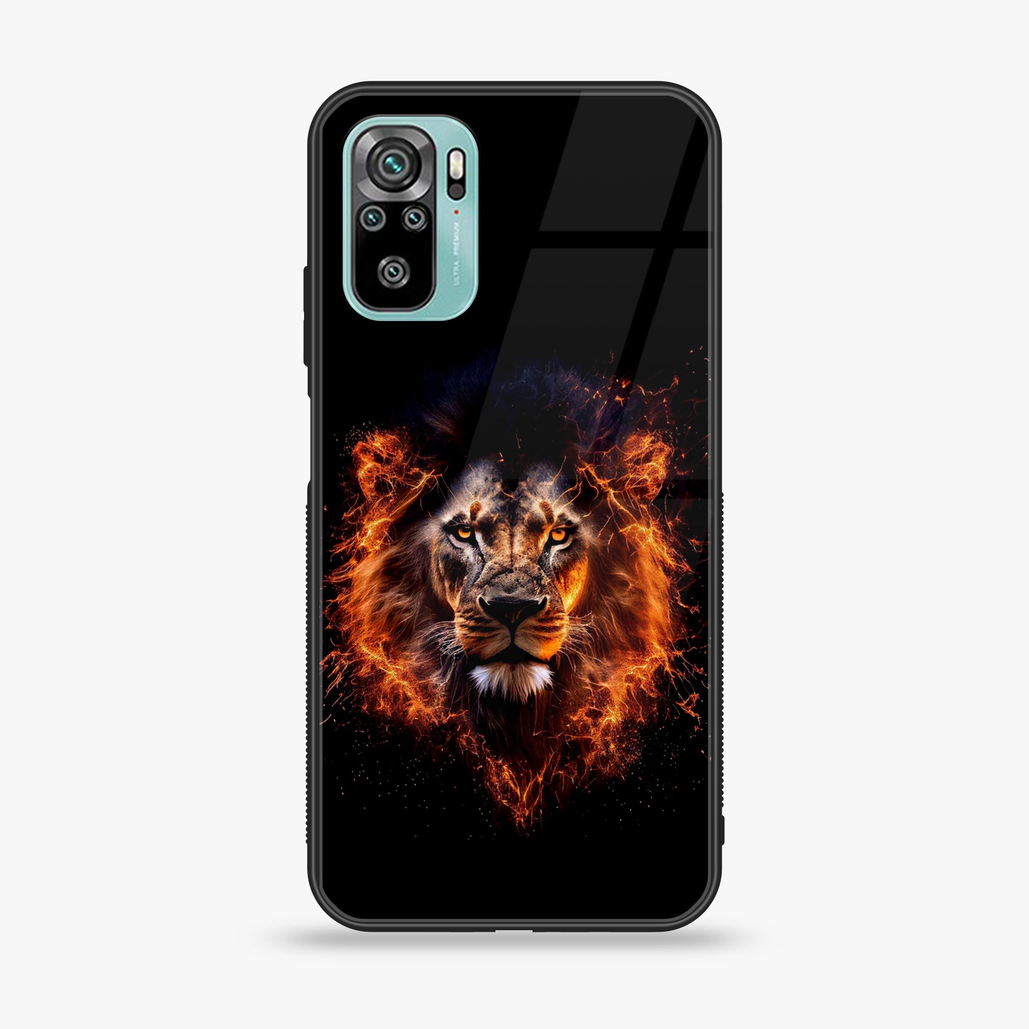 Redmi 10 - Tiger 2.0 Series - Premium Printed Glass soft Bumper shock Proof Case