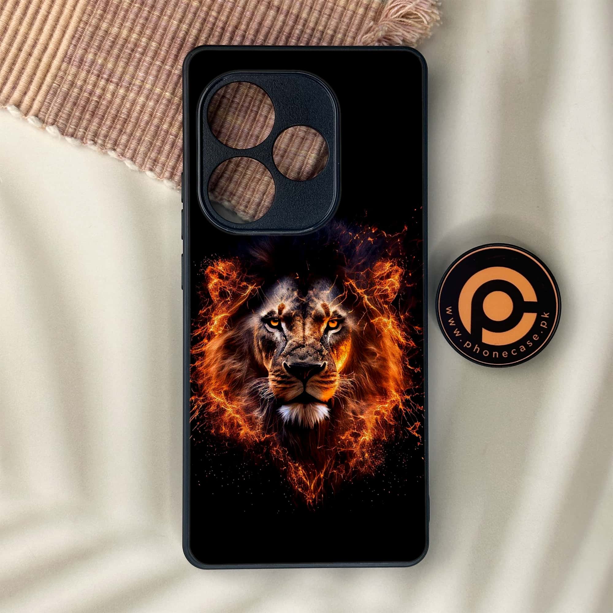 Realme GT 6 - Tiger 2.0 Series - Premium Metal Printed soft Bumper shock Proof Case