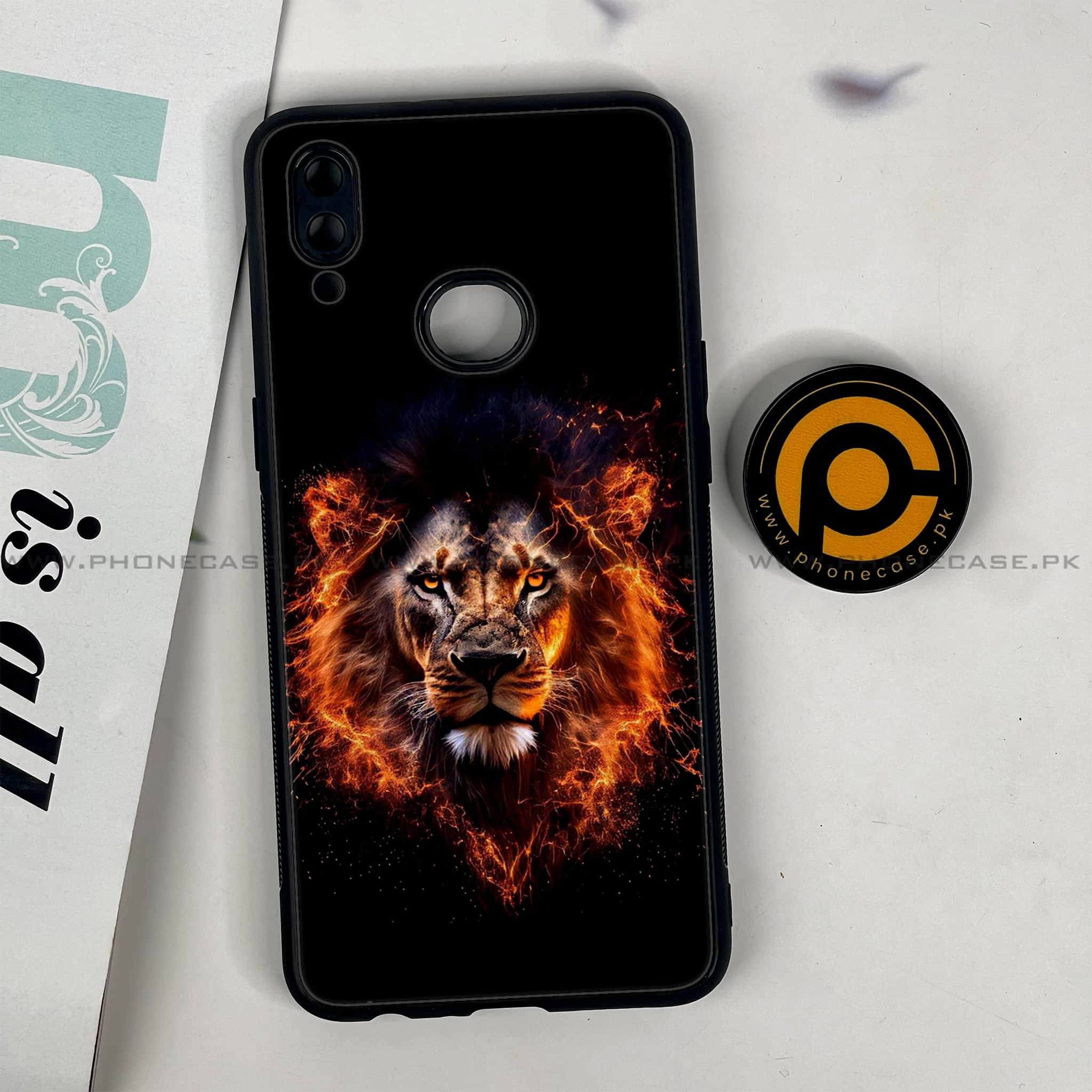 Galaxy A10s - Tiger 2.0 Series - Premium Printed Glass soft Bumper shock Proof Case