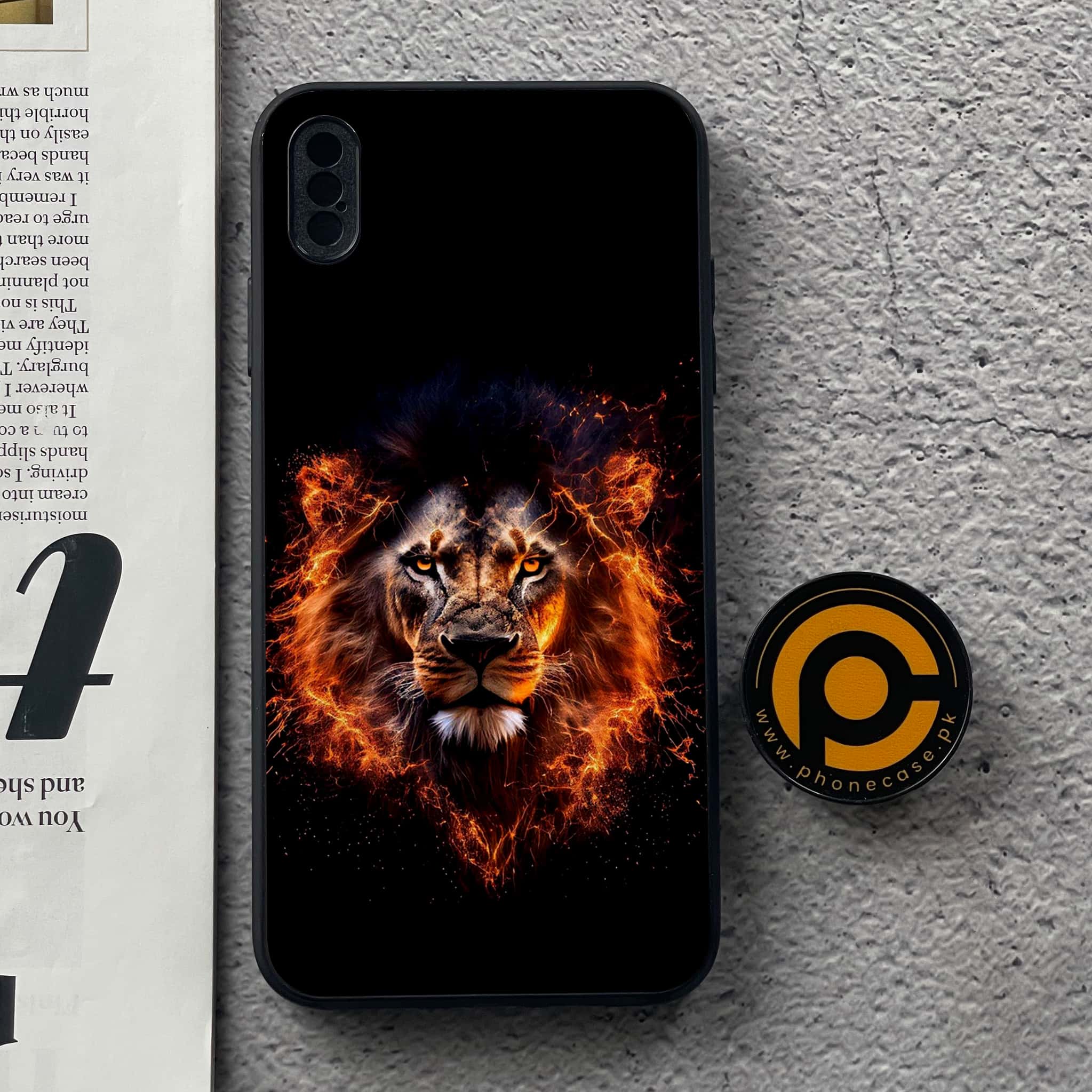 iPhone XS Max - Tiger Series 2.0 - Premium Metal Printed soft Bumper shock Proof Case