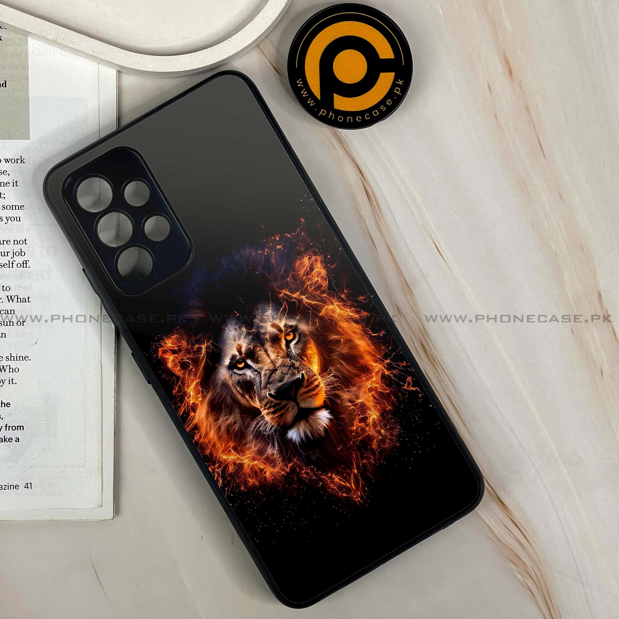 Samsung Galaxy A13 - Tiger 2.0 Series - Premium Printed Glass soft Bumper shock Proof Case