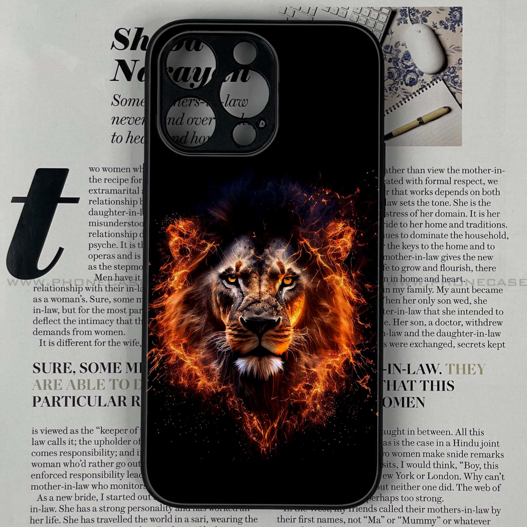 iPhone 14 Pro Max - Tiger Series 2.0 - Premium Printed Glass soft Bumper shock Proof Case