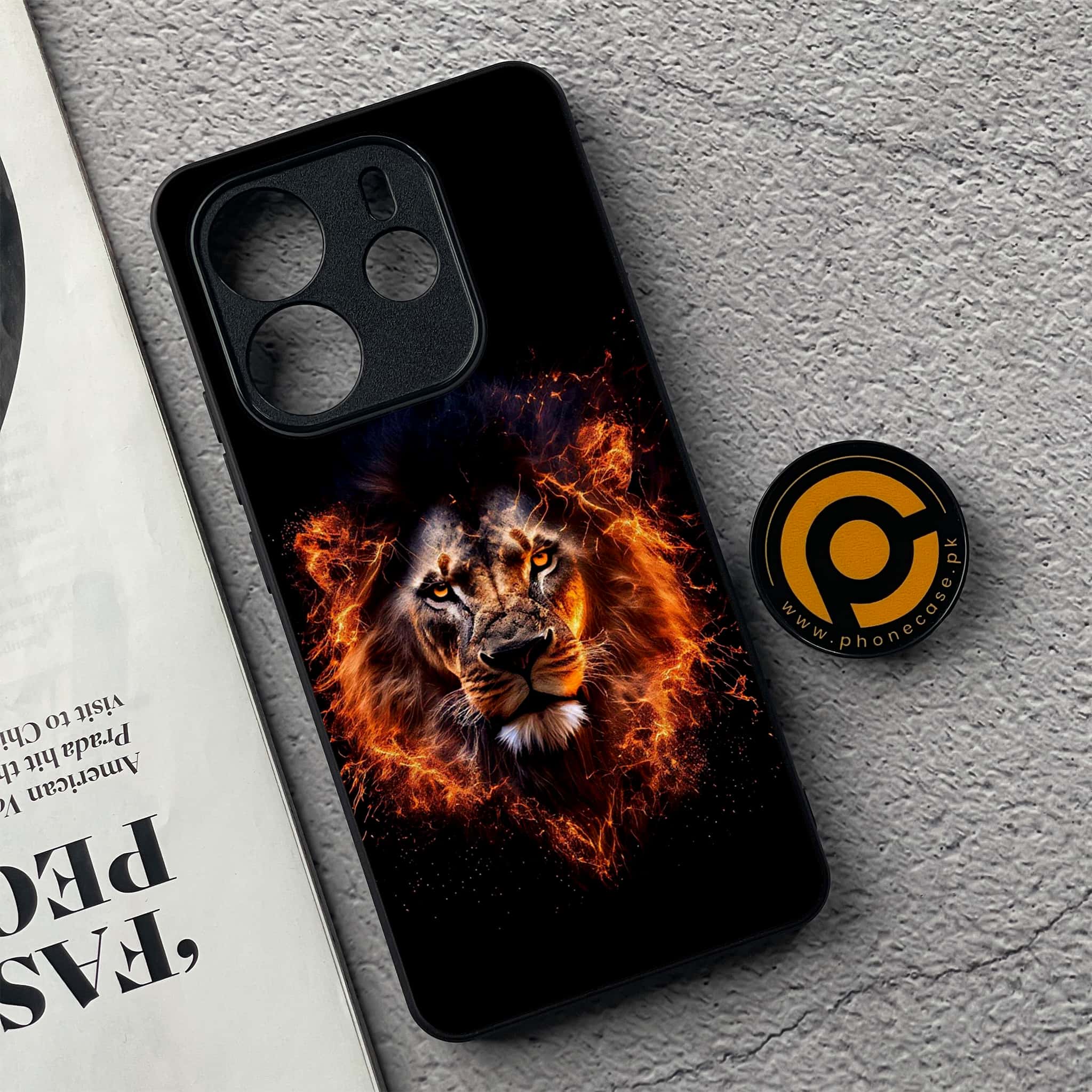 Xiaomi Redmi Note 14 - Tiger 2.0 Series - Premium Printed Glass soft Bumper shock Proof Case