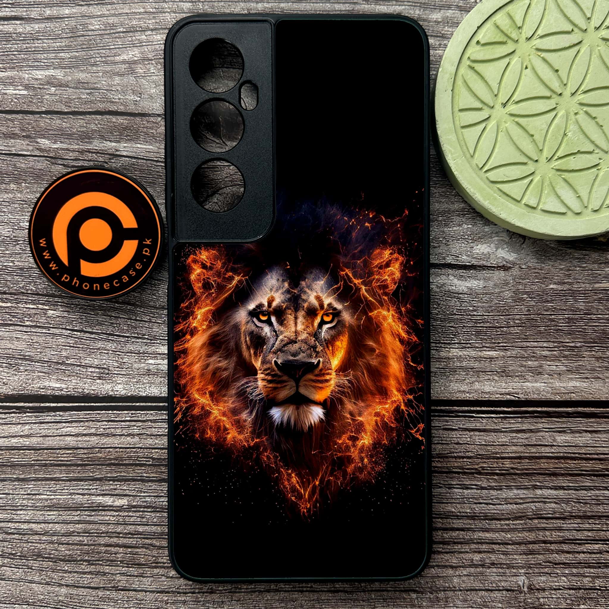Realme C65  - Tiger 2.0 Series - Premium Metal Printed soft Bumper shock Proof Case