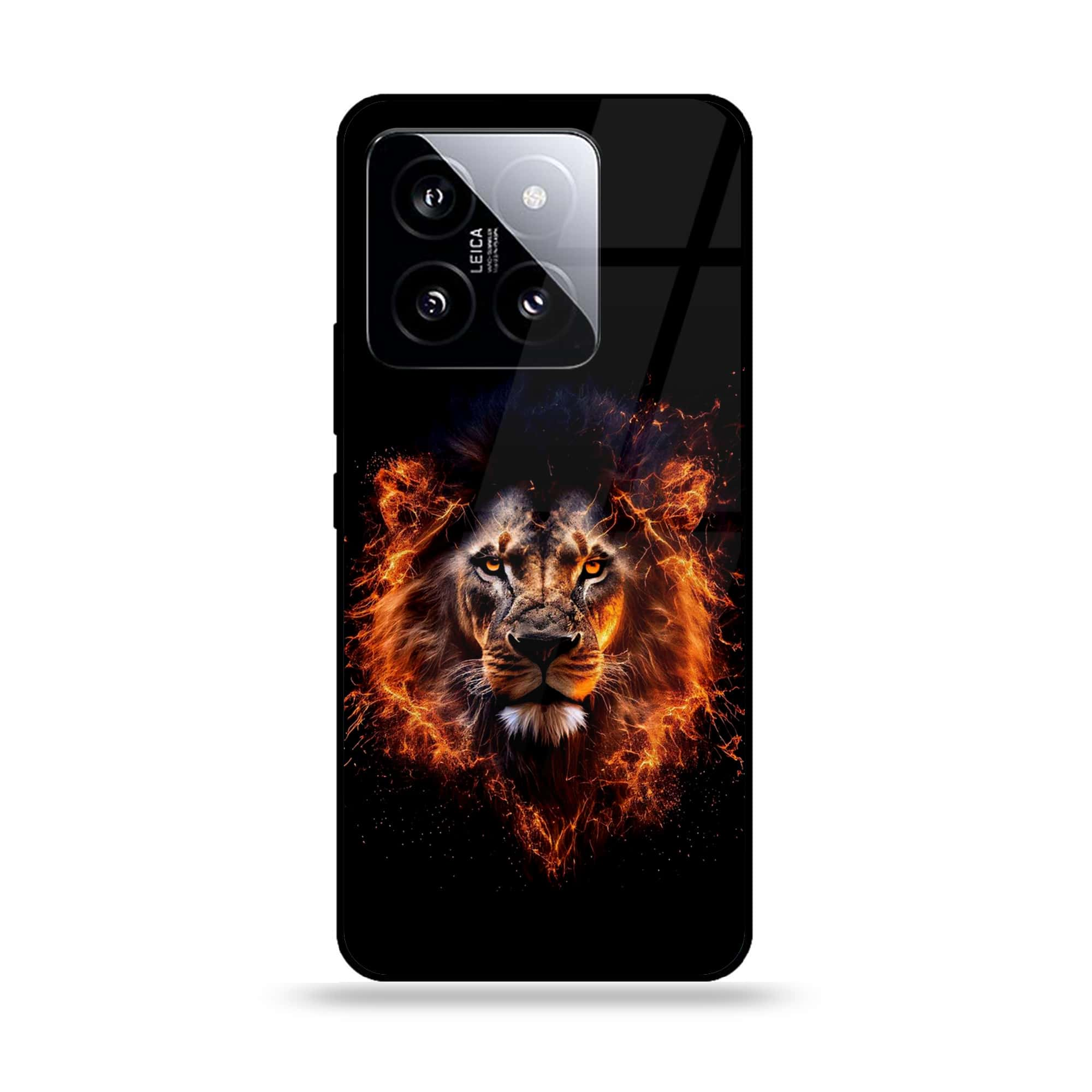 Xiaomi 14 - Tiger 2.0 Series - Premium Printed Glass soft Bumper shock Proof Case