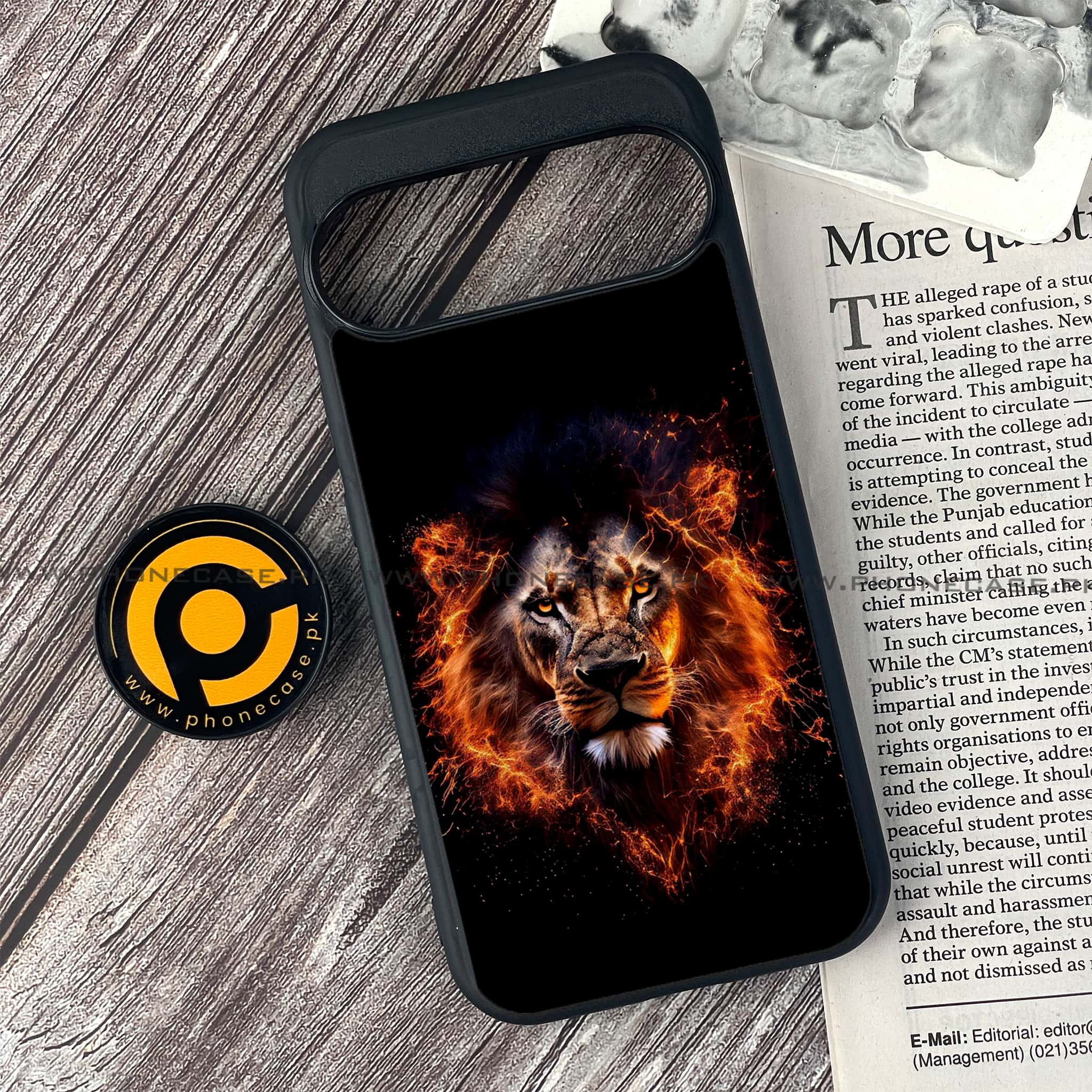 Google Pixel 9 - Tiger 2.0 Series - Premium Printed Glass soft Bumper shock Proof Case