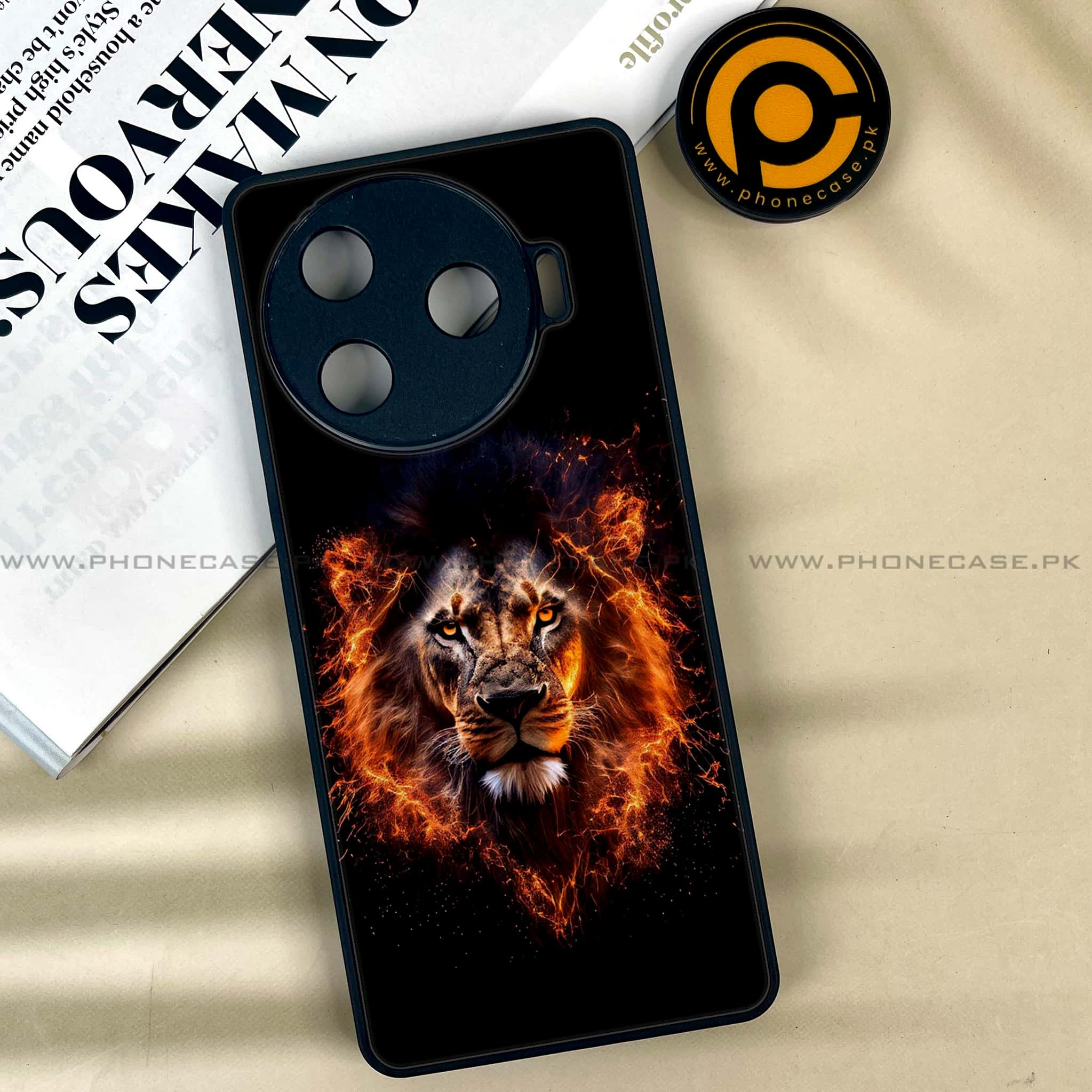 Tecno Camon 30 Pro - Tiger 2.0 Series - Premium Printed Glass soft Bumper shock Proof Case