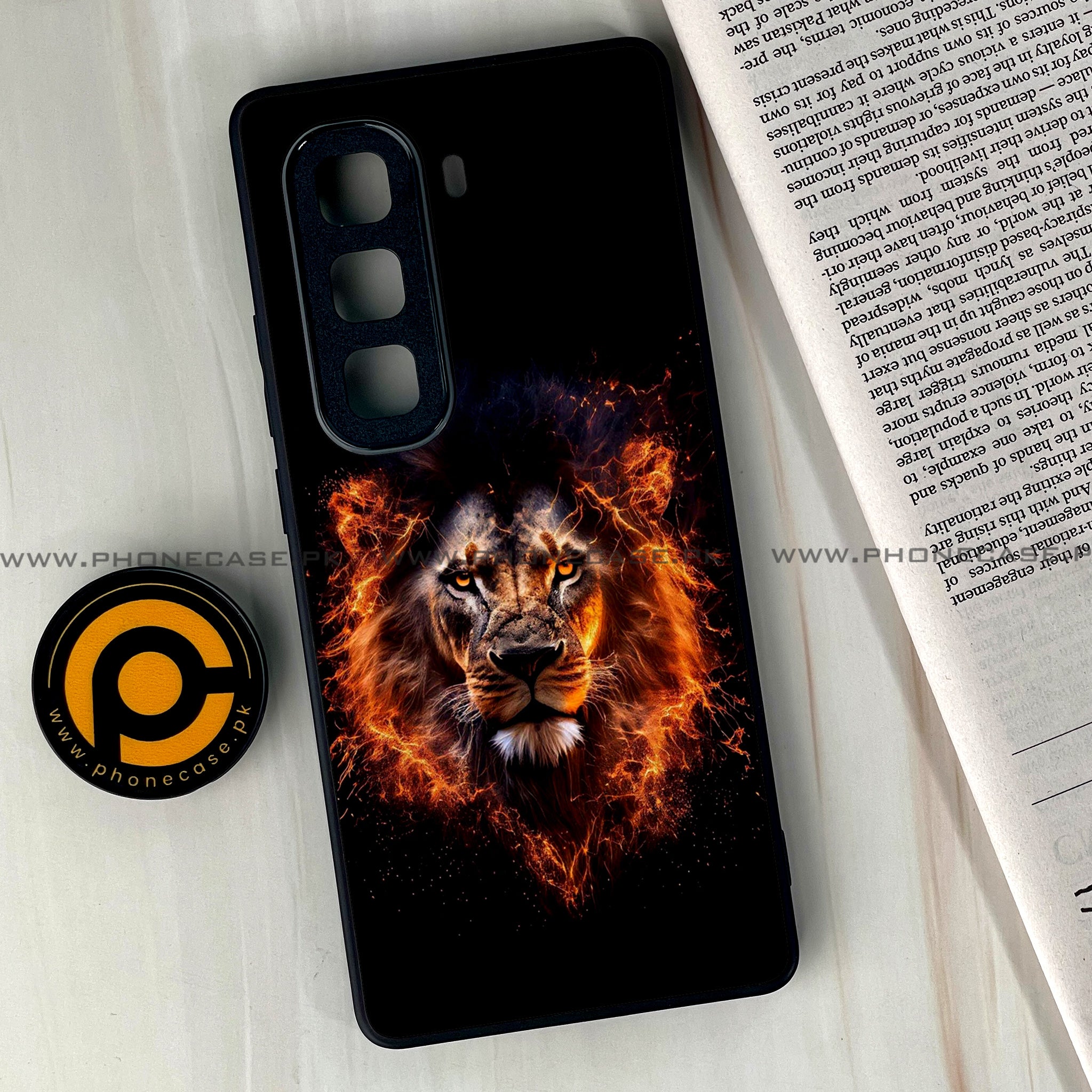 Infinix Hot 50 Pro Plus - Tiger 2.0 Series - Premium Printed Glass soft Bumper shock Proof Case