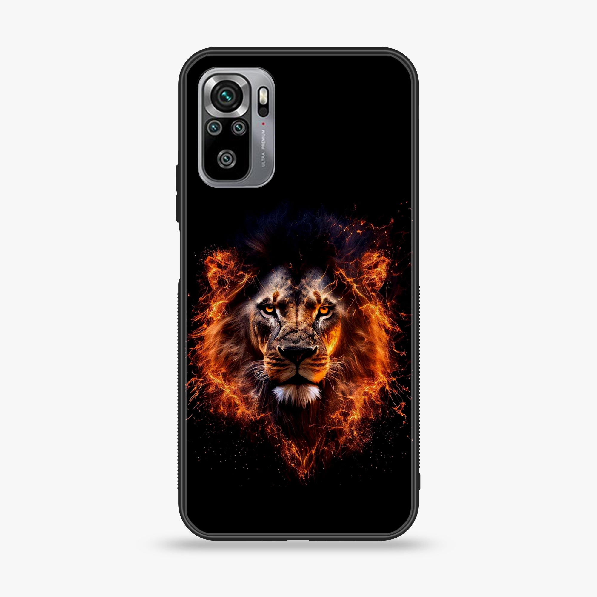 Xiaomi Redmi Note 10S- Tiger 2.0 Series - Premium Printed Glass soft Bumper shock Proof Case