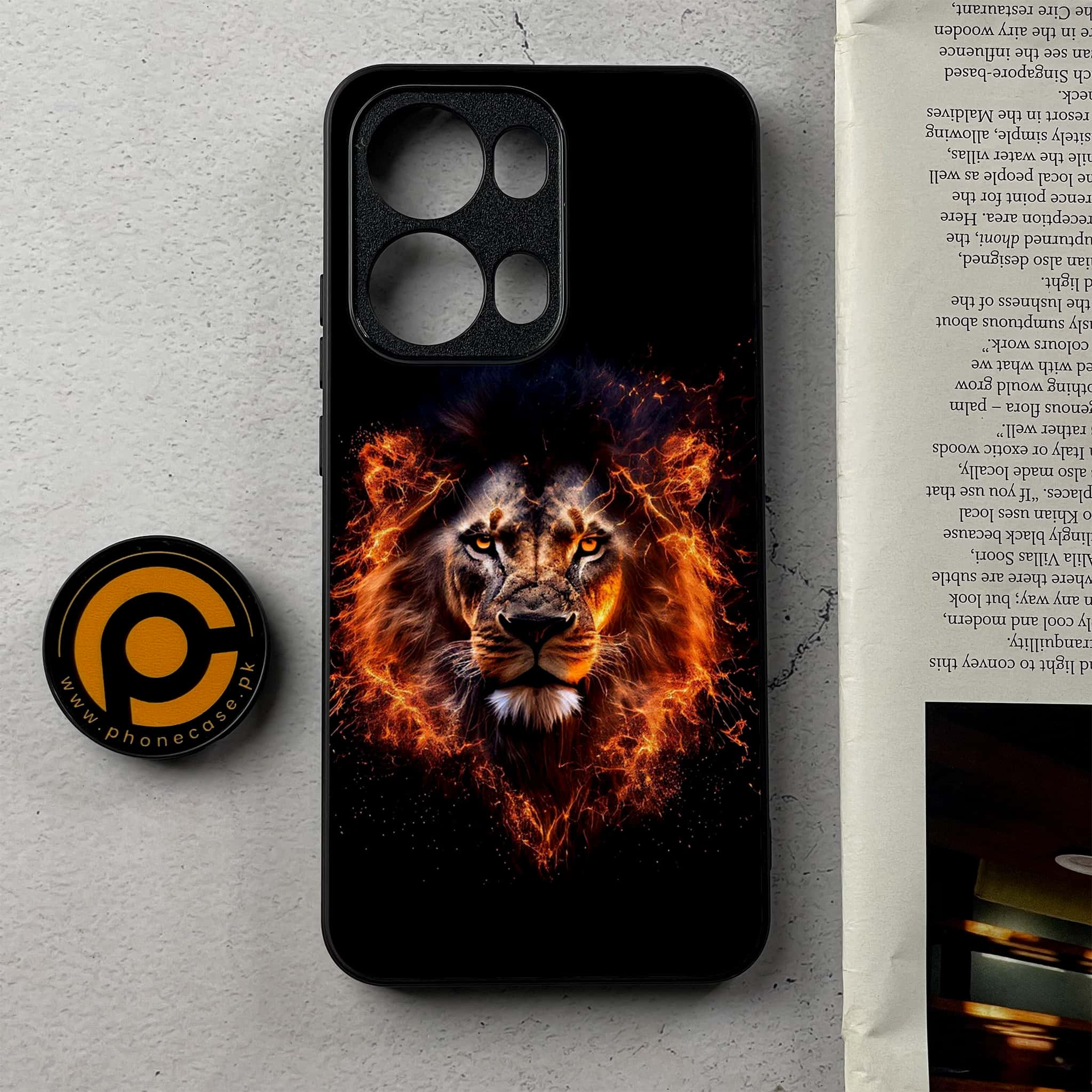 Oppo Reno 13 Pro - Tiger 2.0 Series - Premium Metal Printed Soft Bumper Shockproof Case