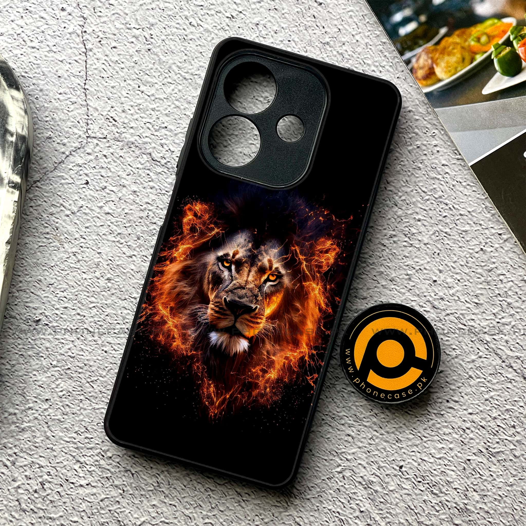 Oppo A3 2024 - Tiger 2.0 Series - Premium Printed Glass soft Bumper shock Proof Case