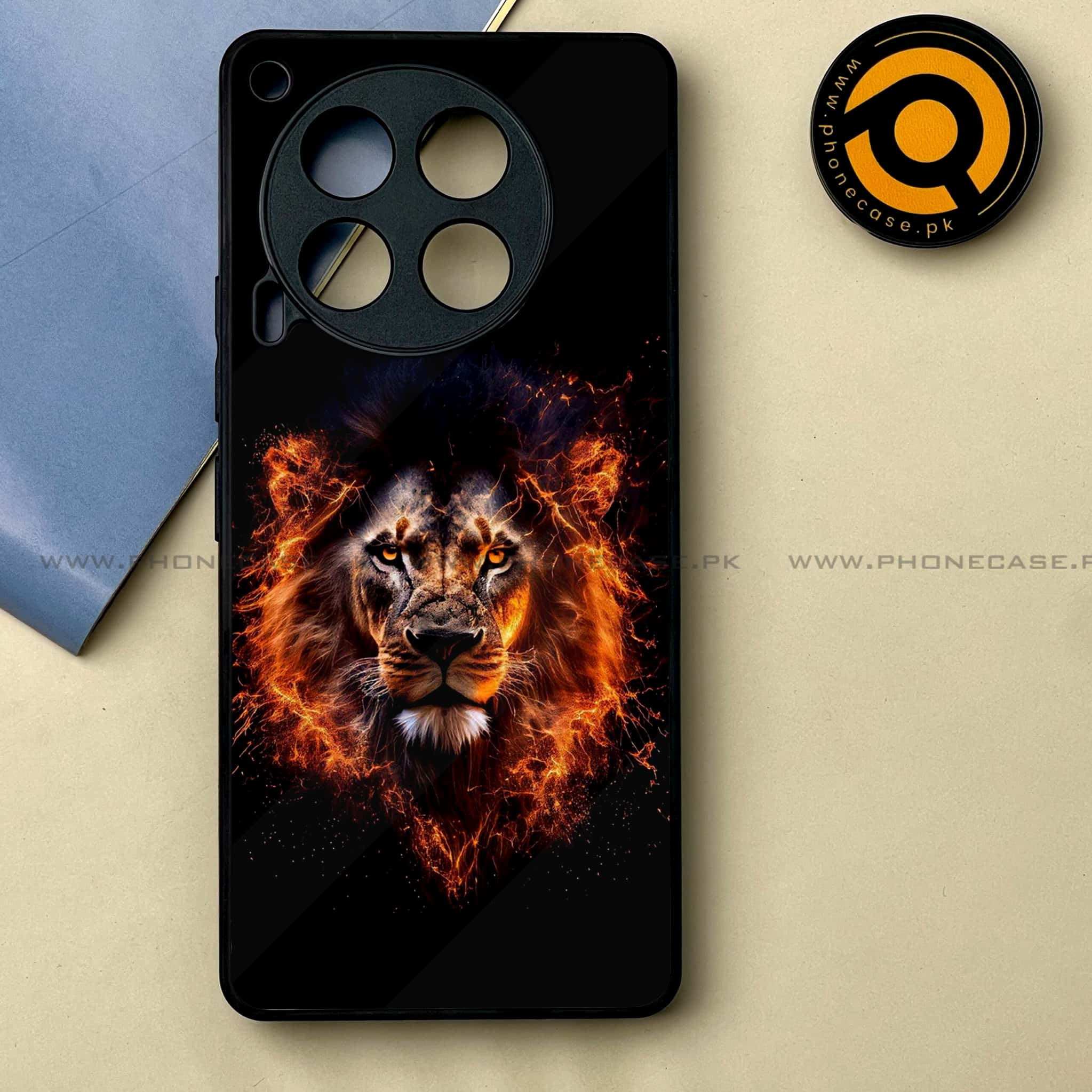 Tecno Camon 30 - Tiger 2.0 Series -  Premium Printed Metal soft Bumper shock Proof Case