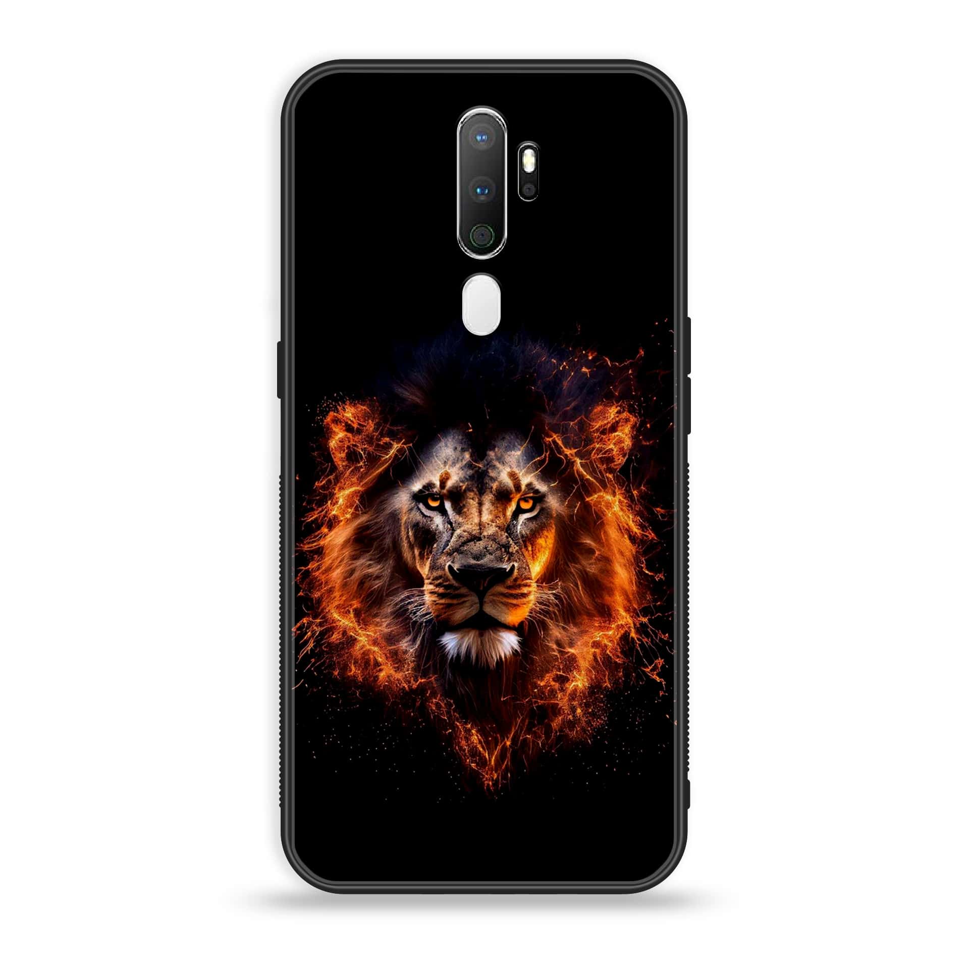 Oppo A5 2020 - Tiger 2.0 Series - Premium Printed Glass soft Bumper shock Proof Case