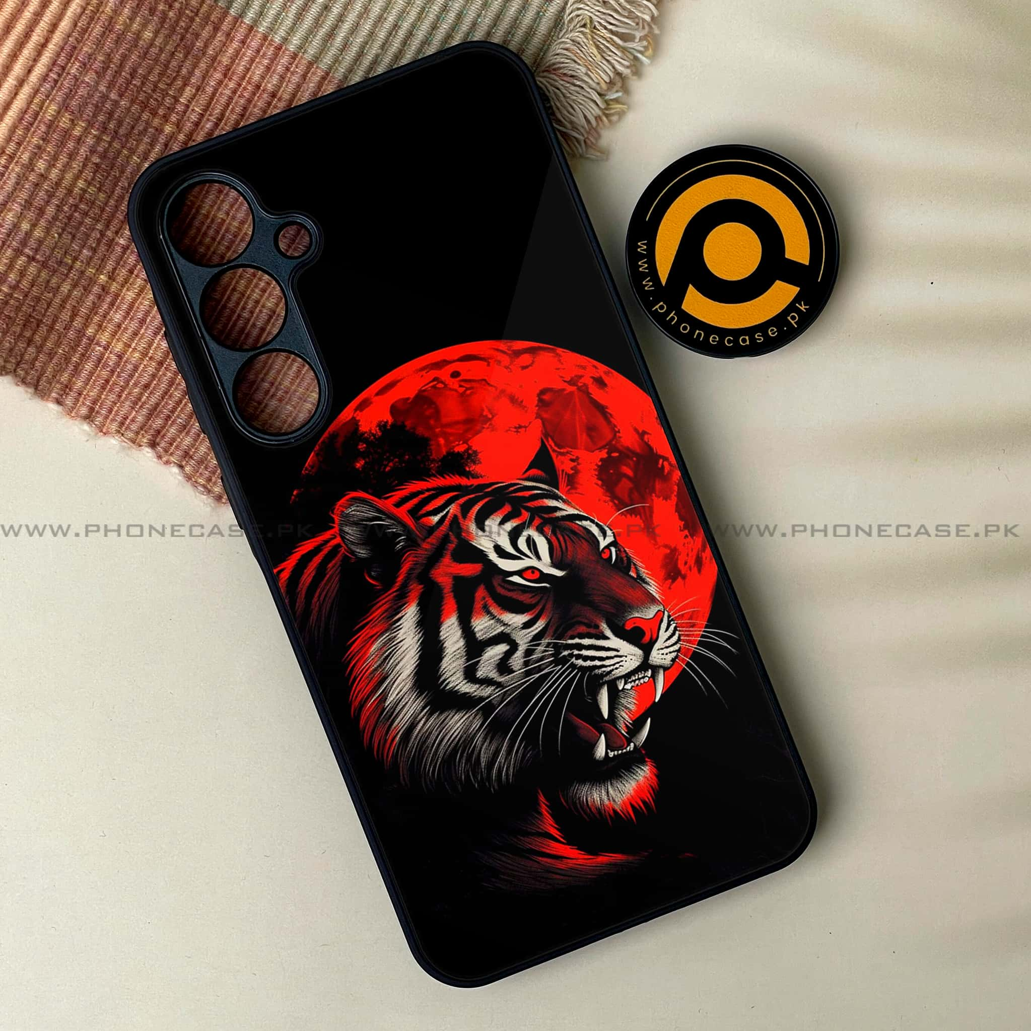 Samsung Galaxy A25 - Tiger 2.0 Series - Premium Printed Glass soft Bumper shock Proof Case