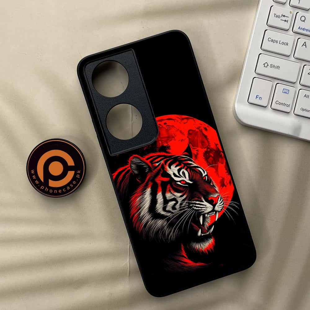 Honor X7b - Tiger 2.0 Series - Premium Metal  Printed soft Bumper shock Proof Case