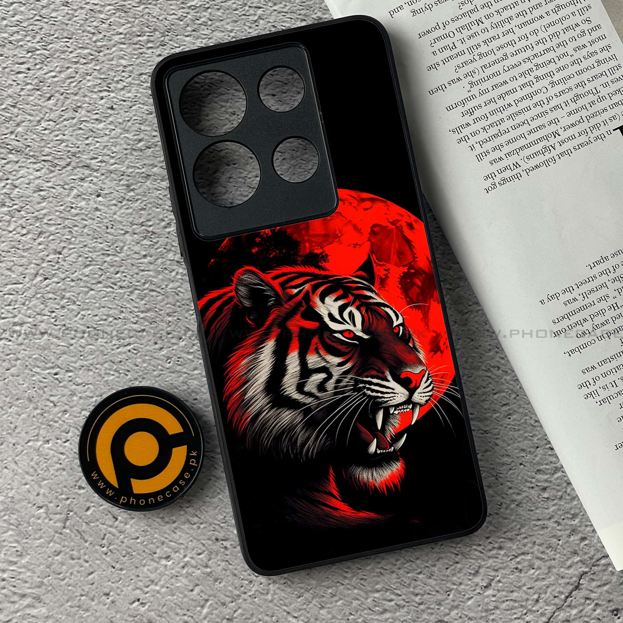 Infinix Note 30 - Tiger 2.0 Series - Premium Printed Glass soft Bumper shock Proof Case