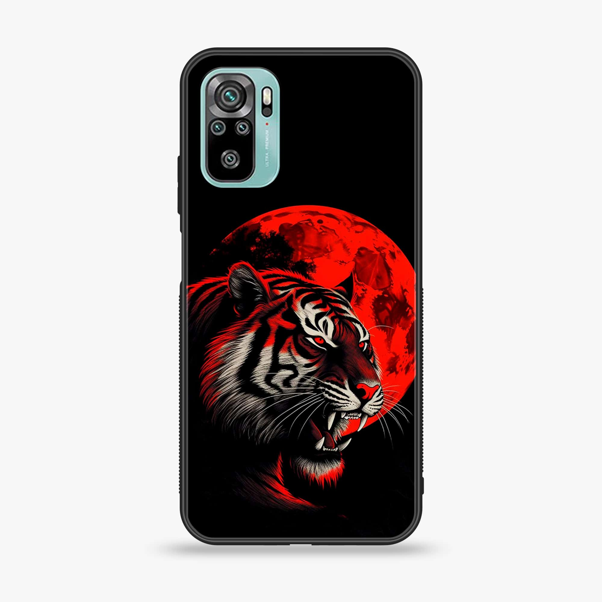 Xiaomi Redmi Note 10 - Tiger 2.0 Series - Premium Printed Glass soft Bumper shock Proof Case