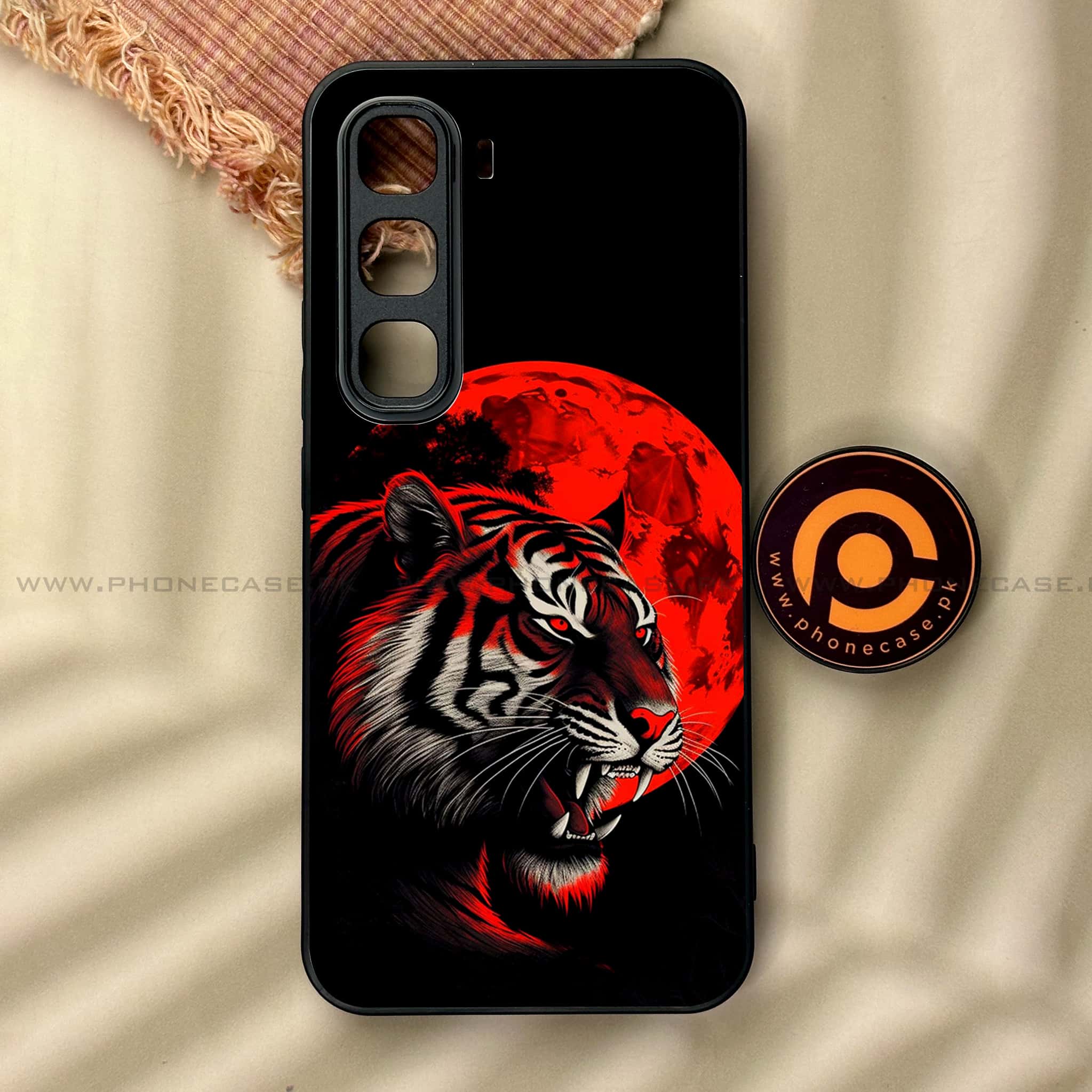 Infinix Hot 60 Pro - Tiger 2.0 Series - Premium Metal Printed soft Bumper shock Proof Case