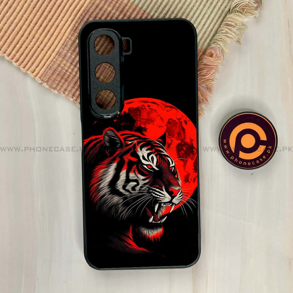 Infinix Hot 60i - Tiger 2.0 Series - Premium Metal Printed soft Bumper shock Proof Case