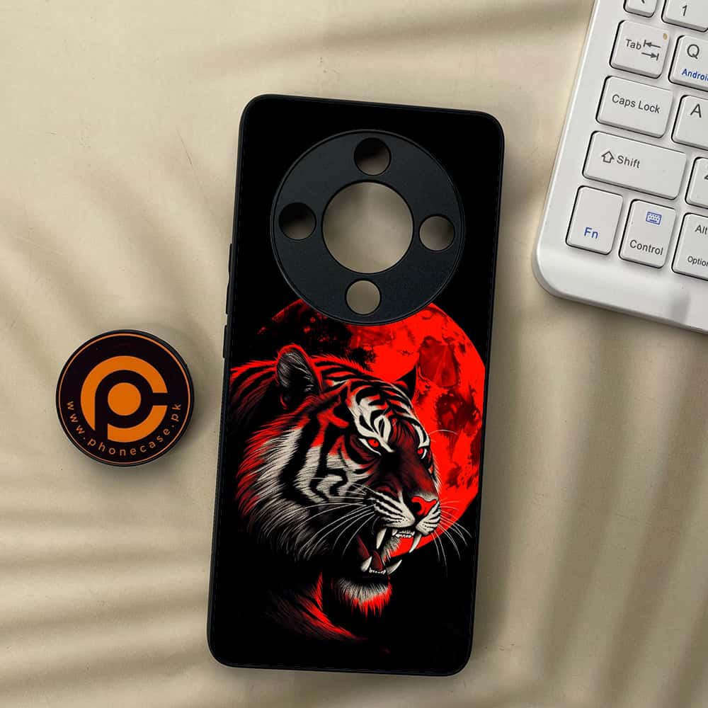 HONOR X9b 5G - Tiger 2.0 Series - Premium Metal  Printed soft Bumper shock Proof Case