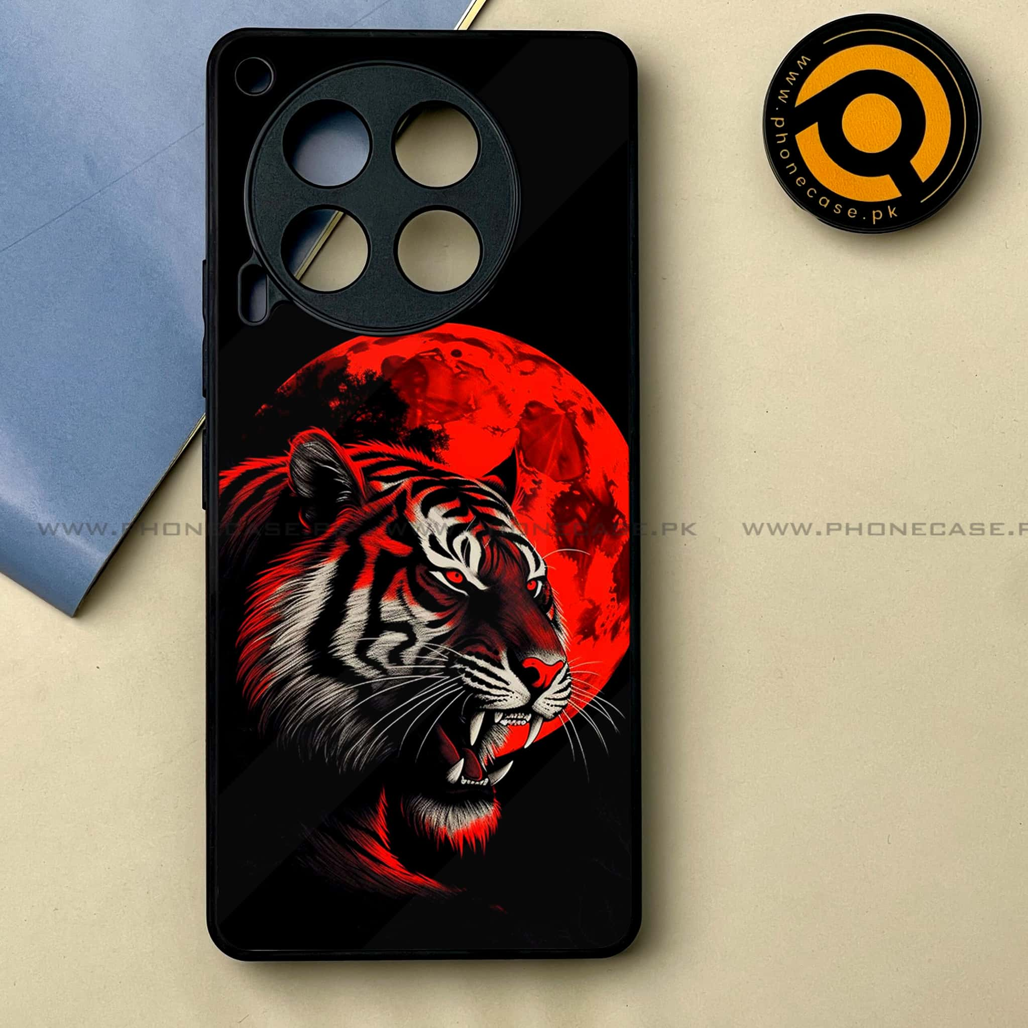 Tecno Camon 30 - Tiger 2.0 Series -  Premium Printed Metal soft Bumper shock Proof Case