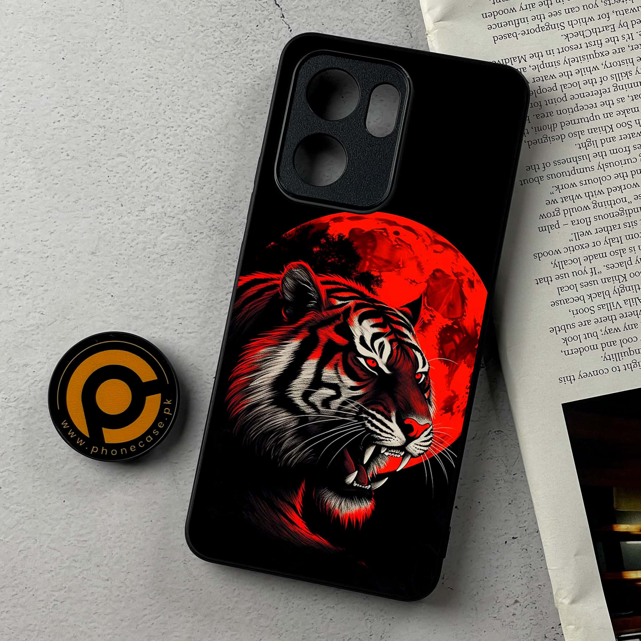 Oppo Reno 13F - Tiger 2.0 Series - Premium Metal Printed Soft Bumper Shockproof Case