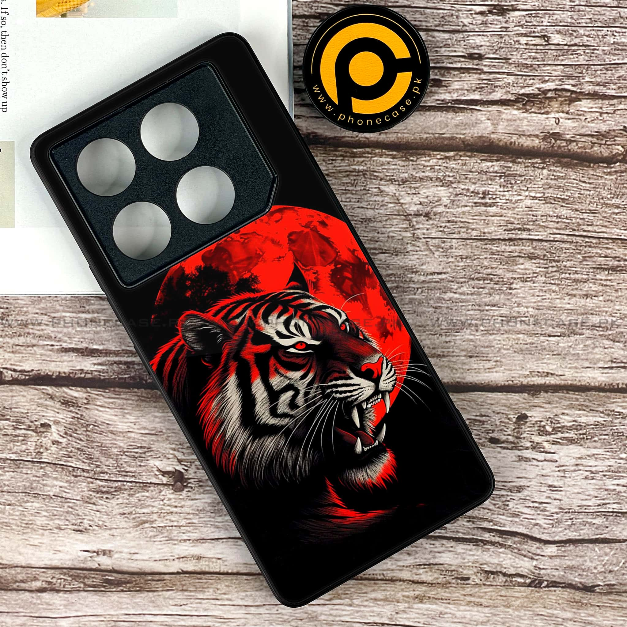 Infinix GT 20 Pro - Tiger 2.0 Series - Premium Printed Glass soft Bumper shock Proof Case