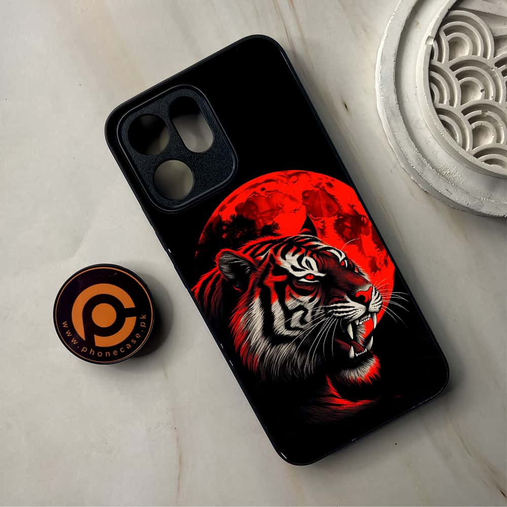 Oppo Reno 14F - Tiger 2.0 Series - Premium Metal Printed Soft Bumper Shockproof Case