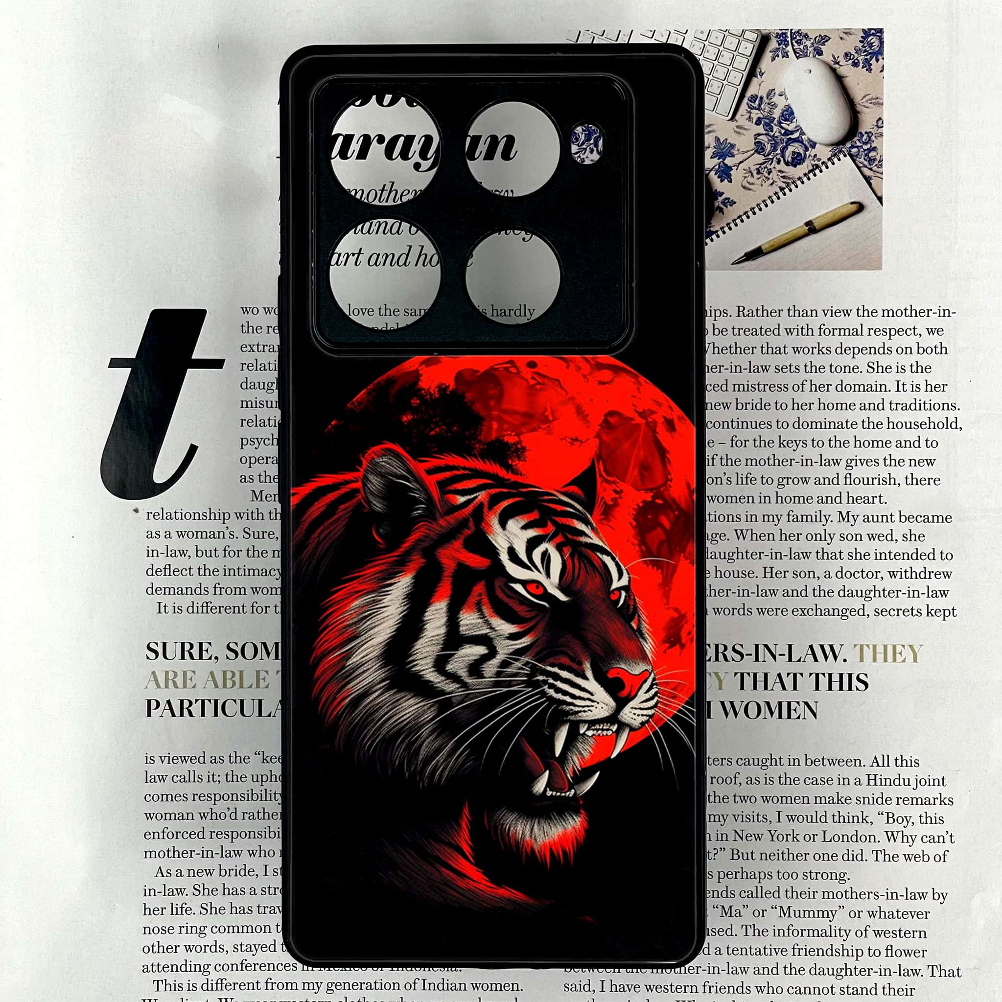 Infinix Note 40 Pro Plus - Tiger 2.0 Series - Premium Metal Printed soft Bumper shock Proof Case