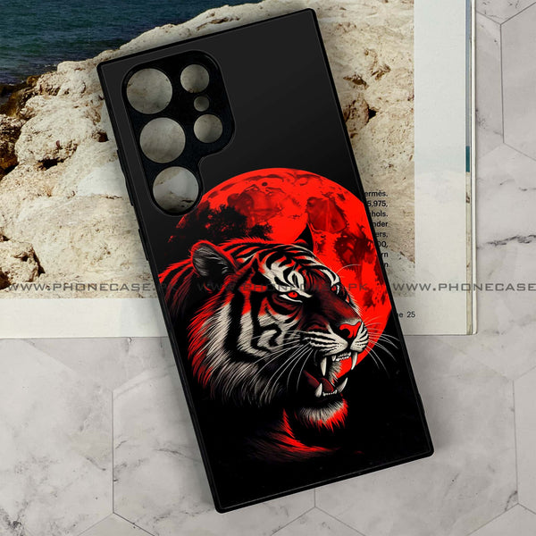 Samsung Galaxy S21 Ultra - Tiger 2.0 Design 8 - Premium Metal Printed soft Bumper shock Proof Case  CS-31935