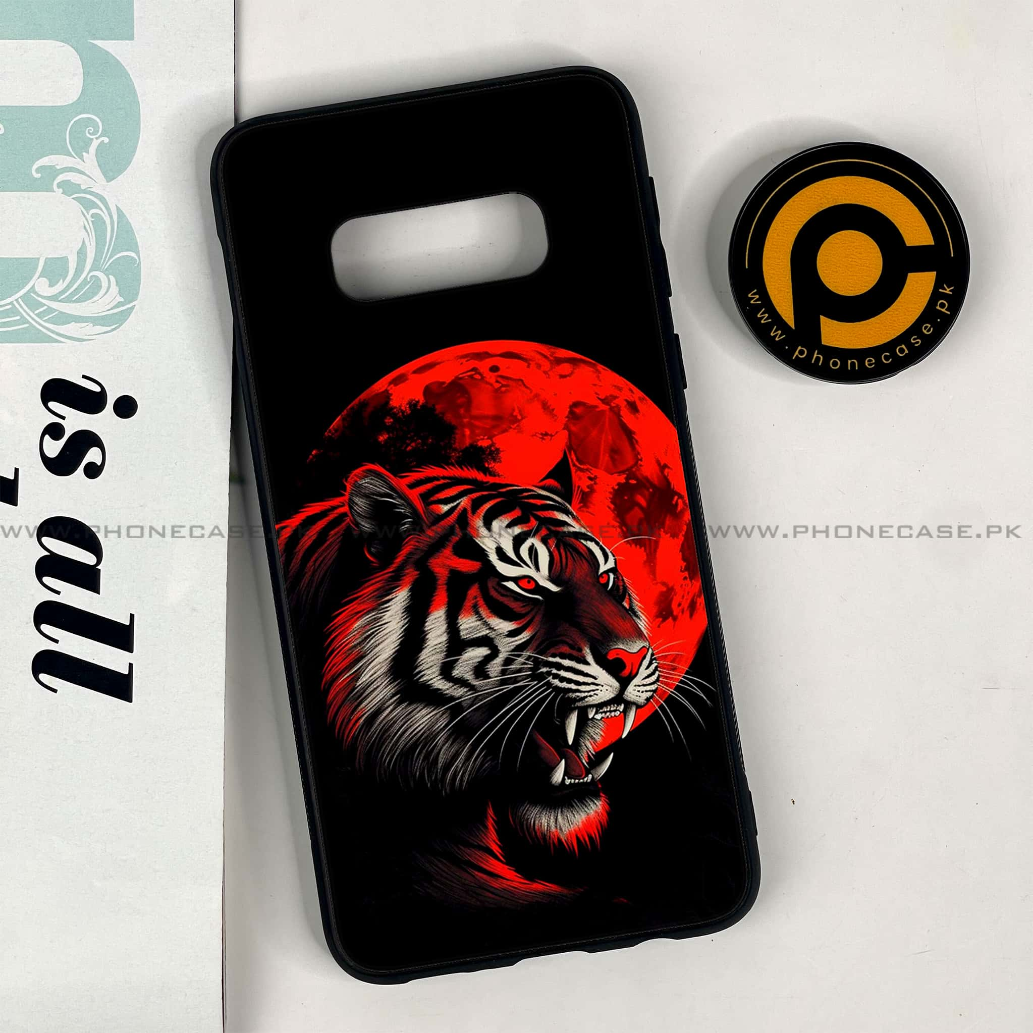 Galaxy S10e - Tiger 2.0 Series - Premium Printed Glass soft Bumper shock Proof Case