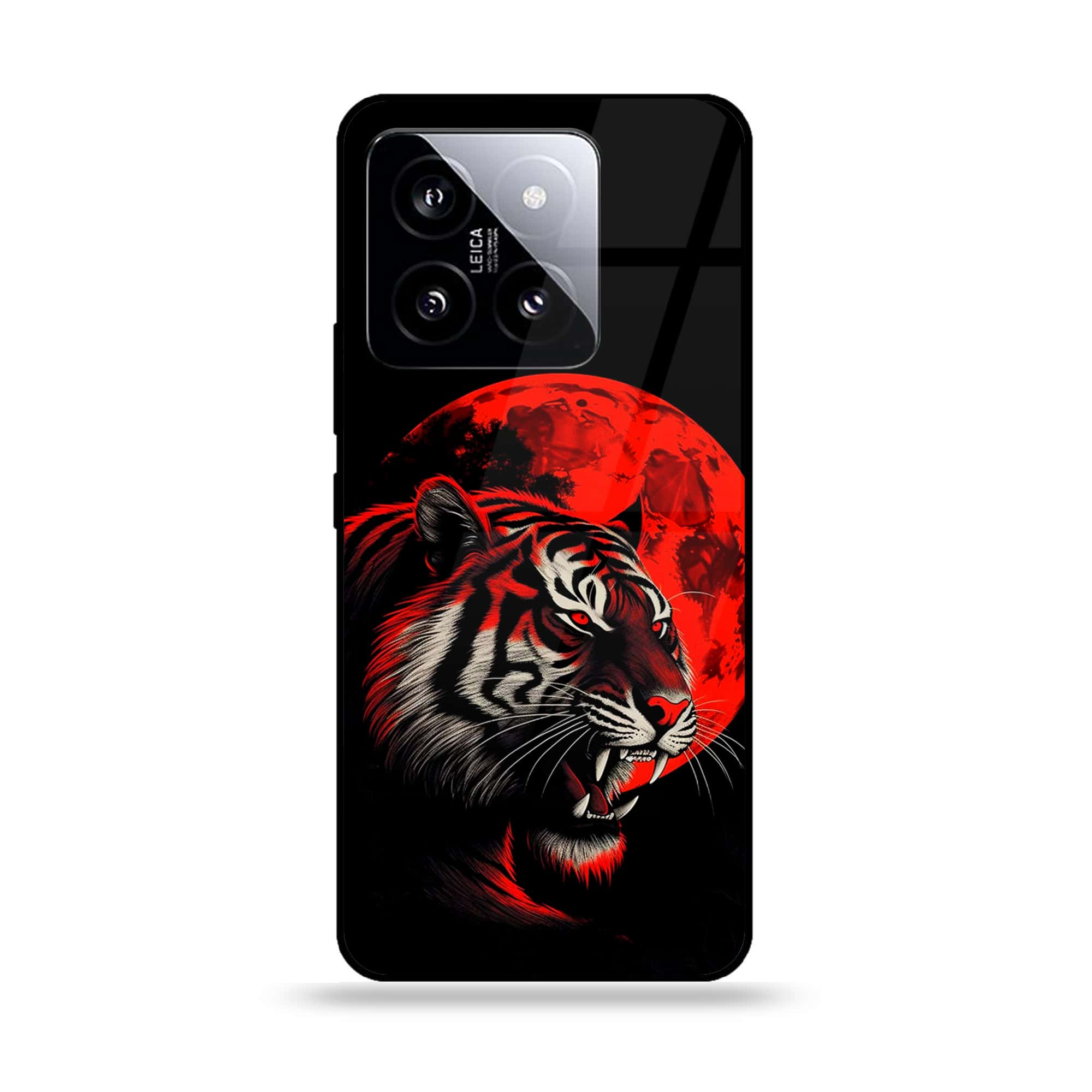 Xiaomi 14 - Tiger 2.0 Series - Premium Printed Glass soft Bumper shock Proof Case