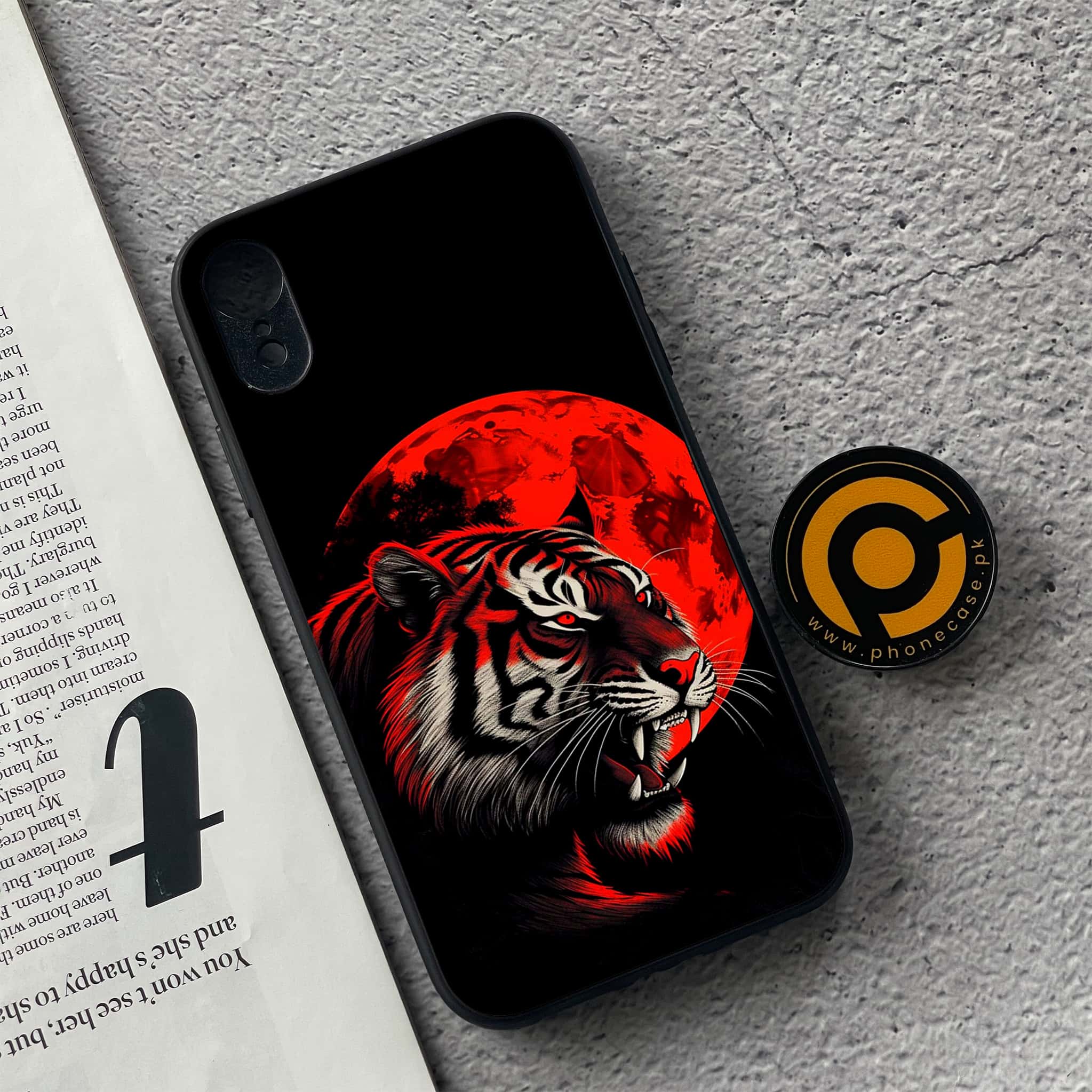 iPhone XR - Tiger 2.0 Series - Premium Metal  Printed soft Bumper shock Proof Case