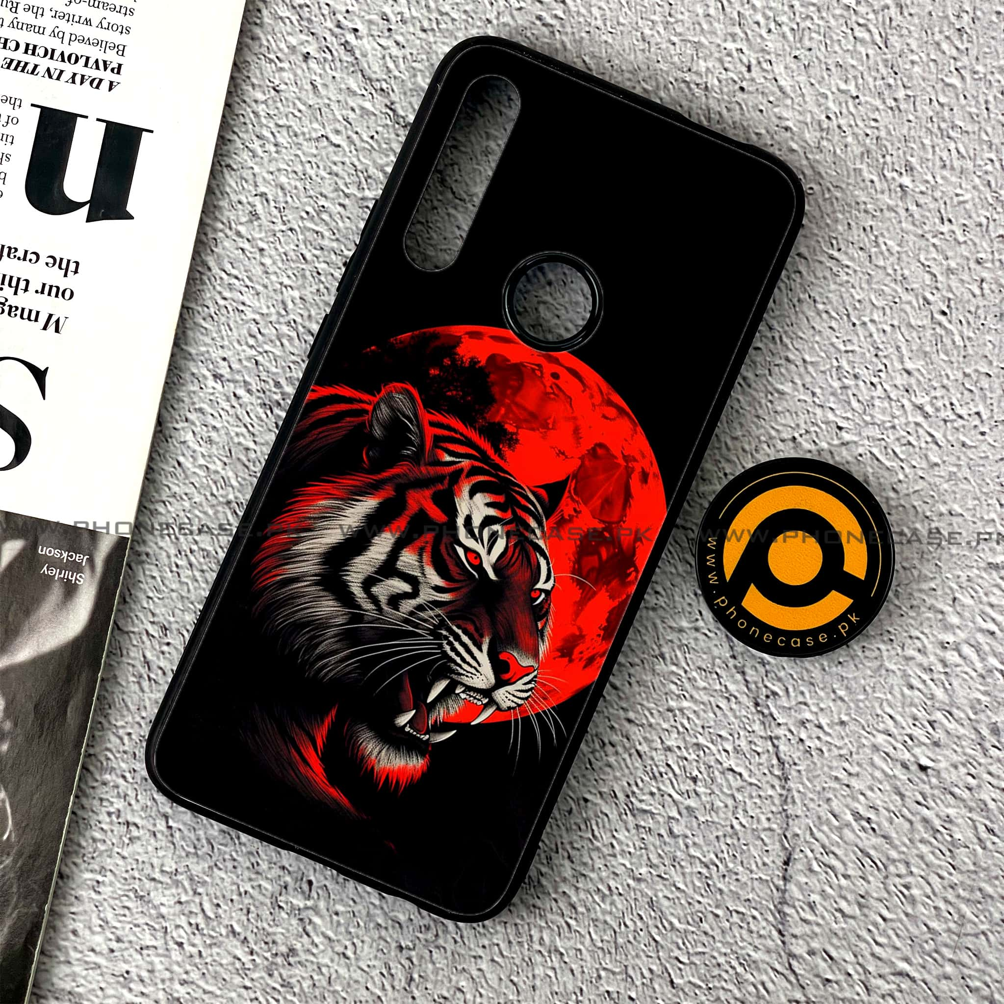 Huawei Y9 Prime (2019) - Tiger 2.0 Series - Premium Printed Glass soft Bumper shock Proof Case