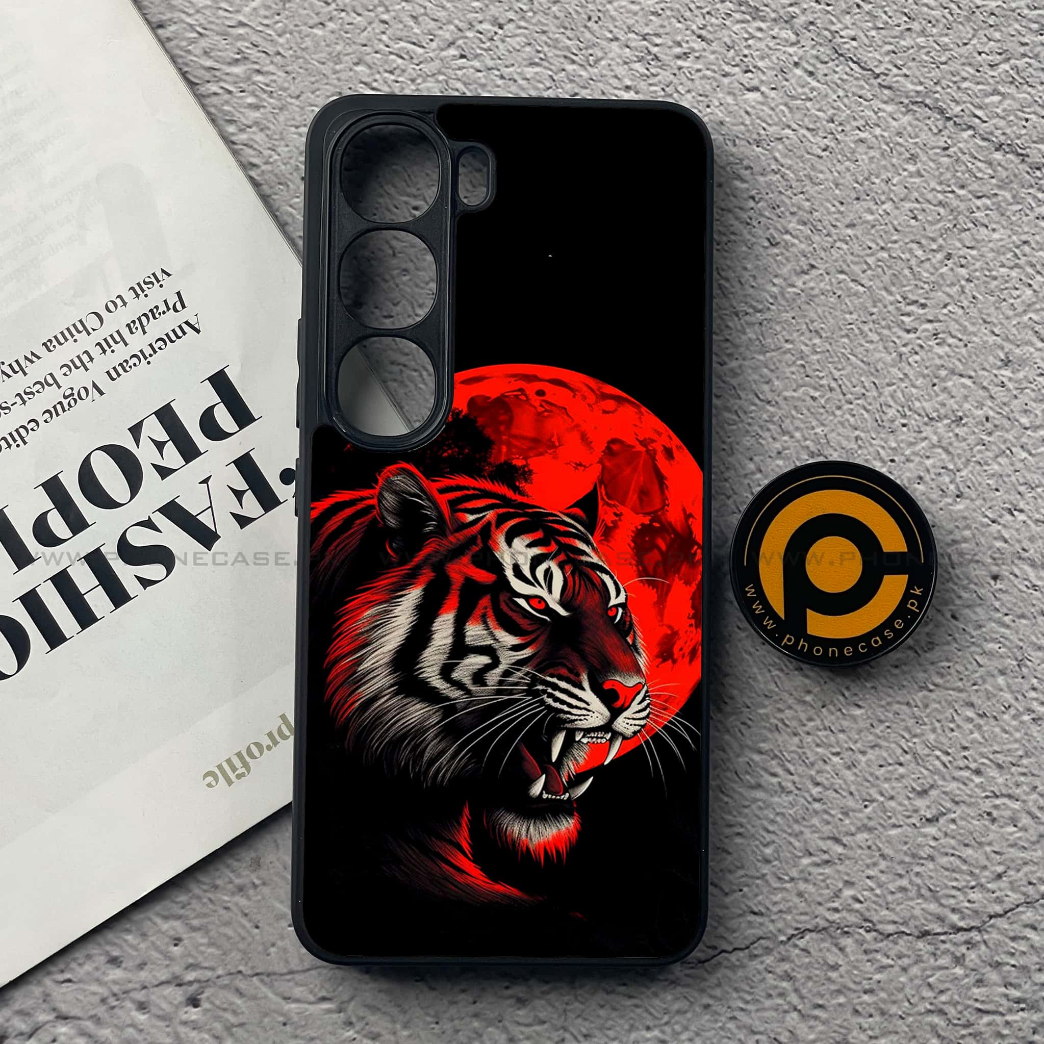 Vivo Y200 4G - Tiger 2.0 Series - Premium Metal Printed soft Bumper Shock Proof Case