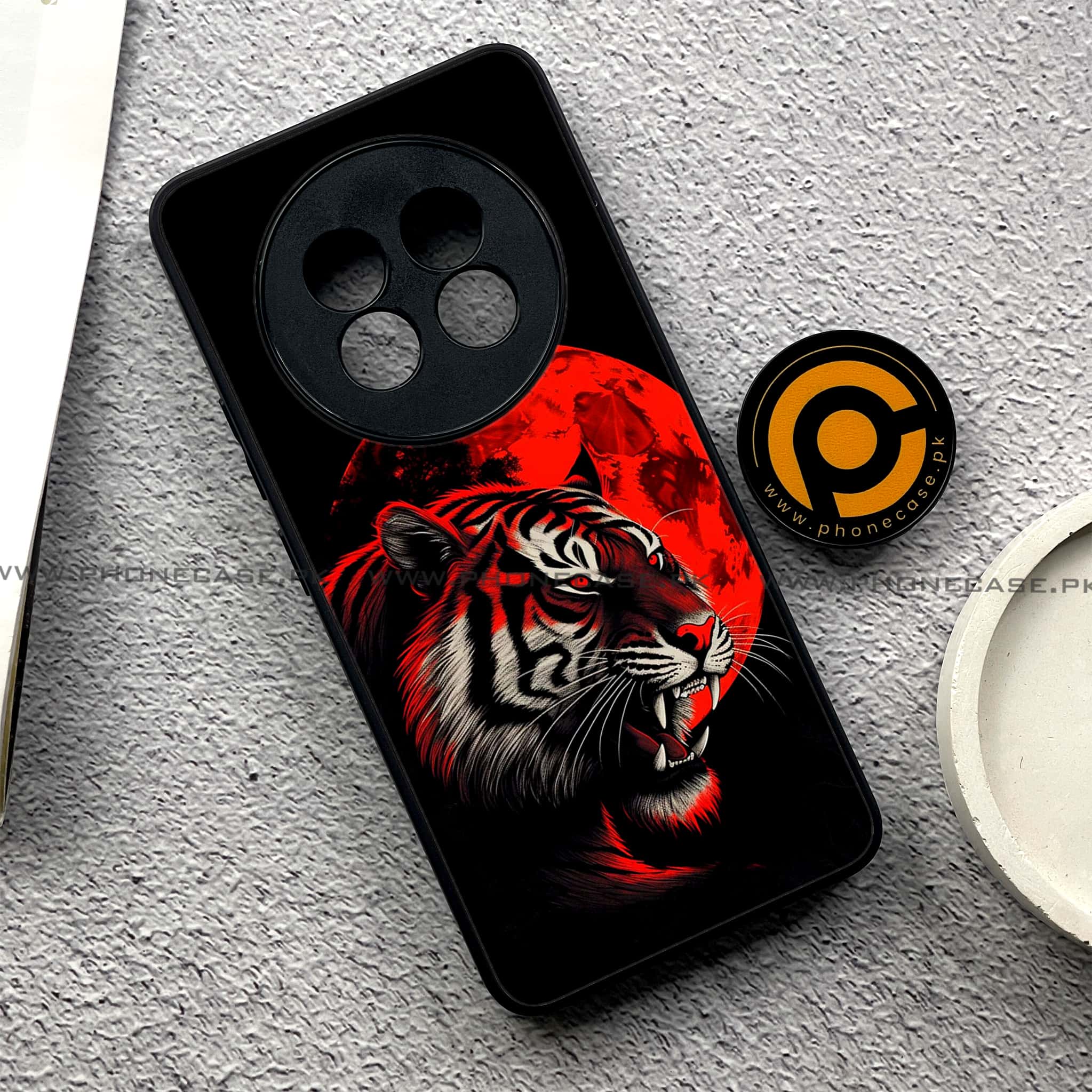 Realme 13 Pro Plus - Tiger 2.0 Series  - Premium Printed Metal soft Bumper shock Proof Case