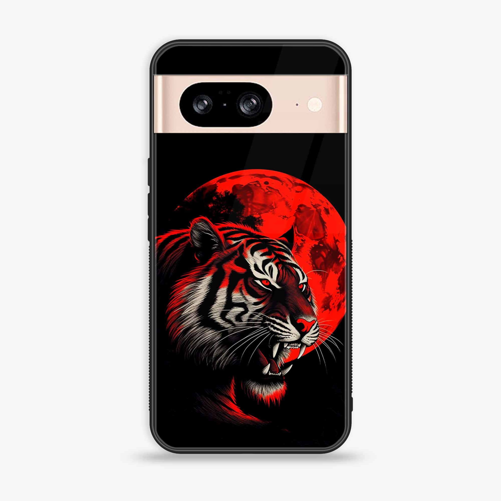 Google Pixel 8 - Tiger 2.0 Series - Premium Metal Printed soft Bumper Shock Proof Case