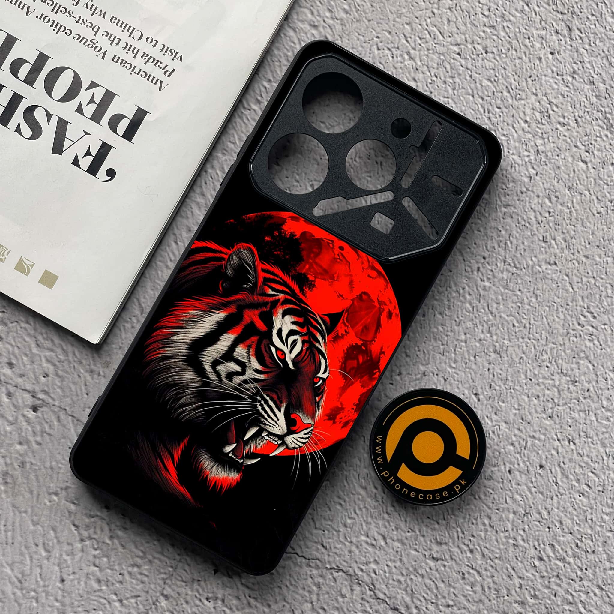 Tecno Pova 6 Neo - Tiger 2.0 Series - Premium Metal  Printed soft Bumper shock Proof Case