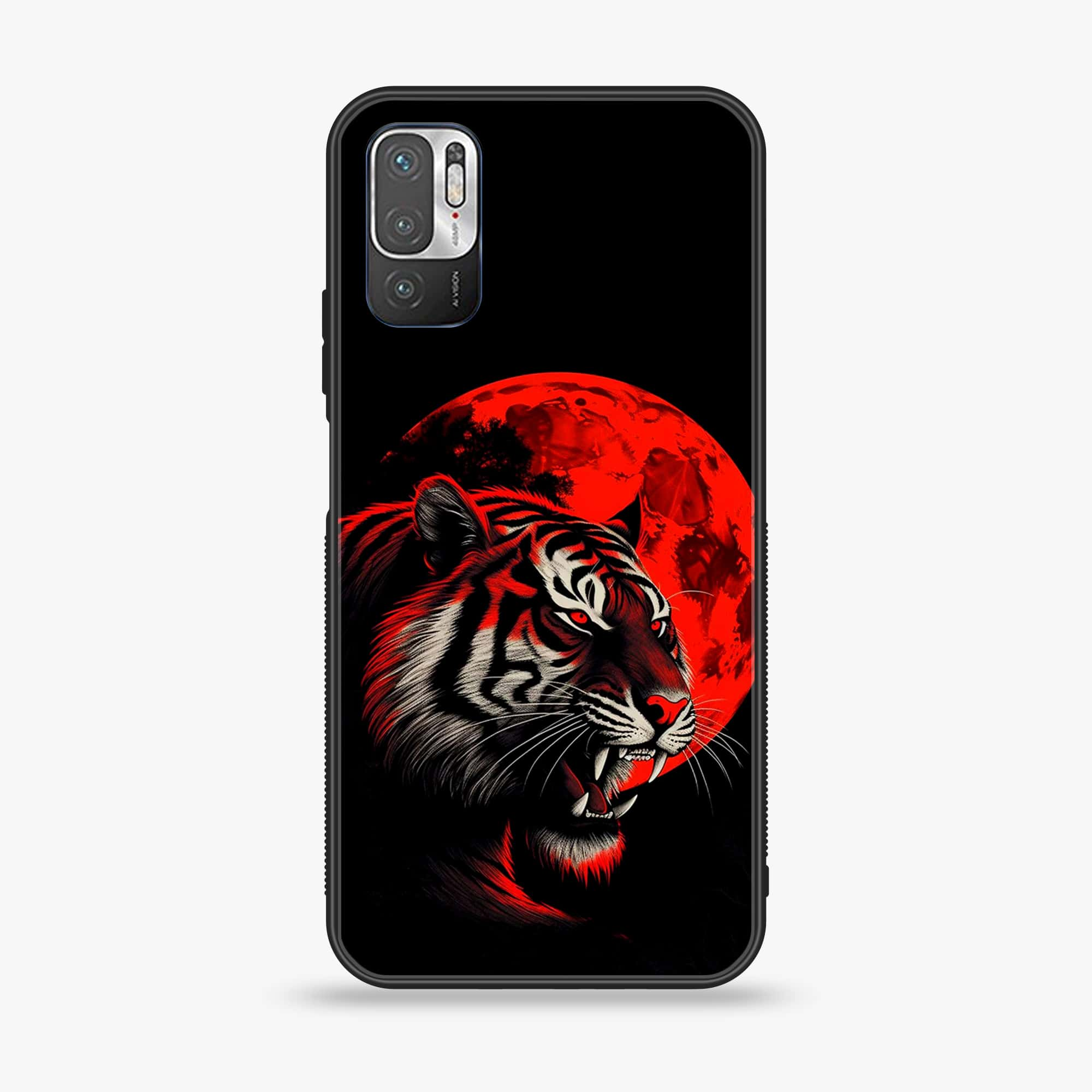 Xiaomi Redmi Note 10 5G - Tiger 2.0 Series - Premium Printed Glass soft Bumper shock Proof Case