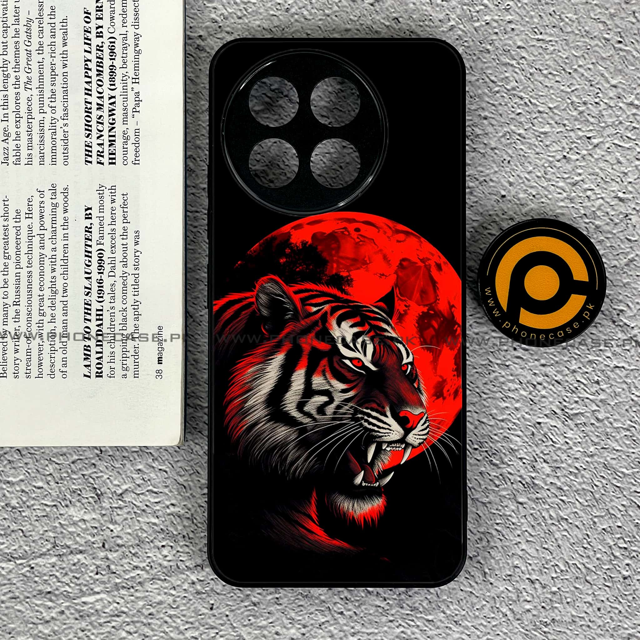 OnePlus 13R - Tiger 2.0 Series - Premium Printed Glass soft Bumper shock Proof Case