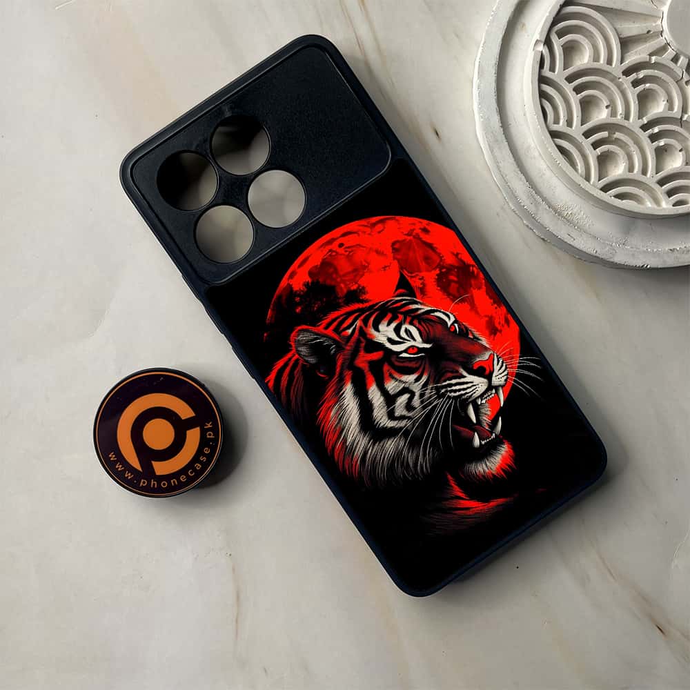Xiaomi Poco F6 Pro - Tiger 2.0 Series - Premium Metal Printed soft Bumper shock Proof Case