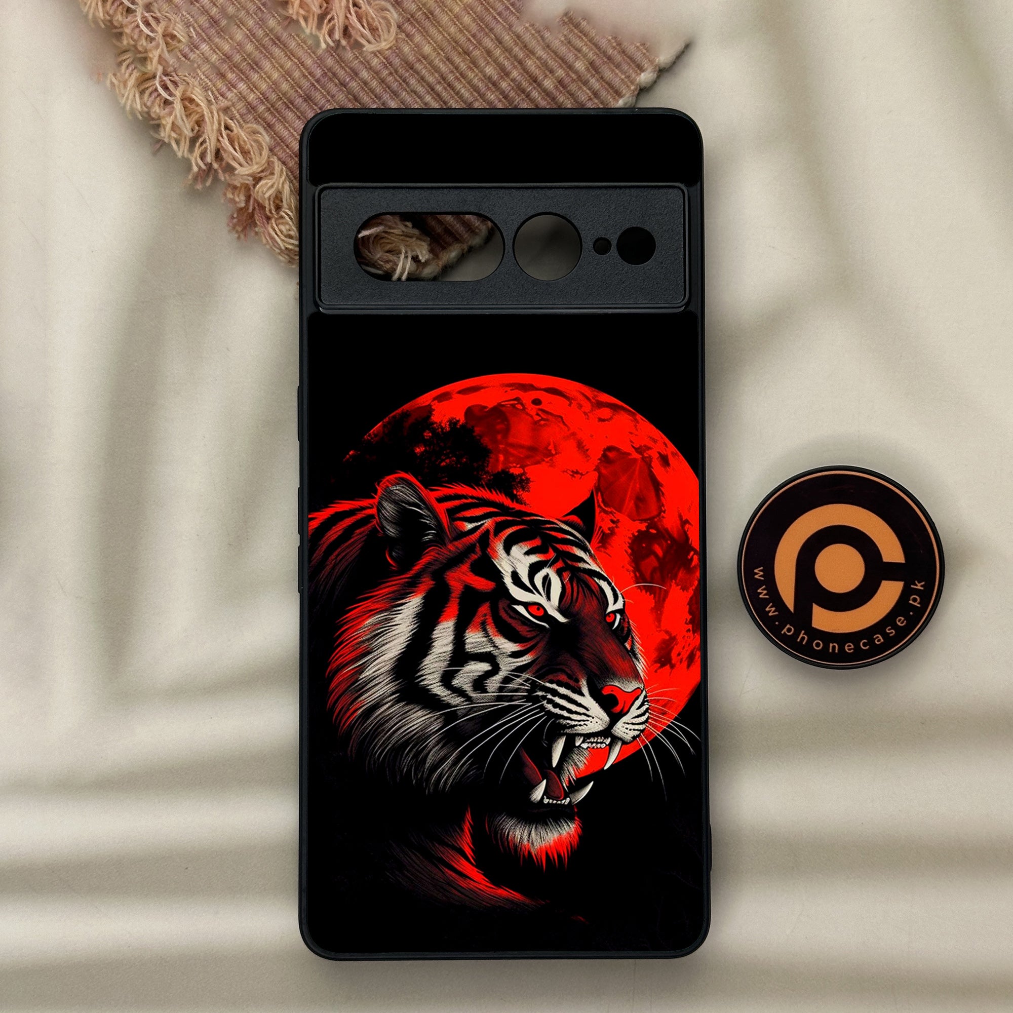 Google Pixel 7 Pro - Tiger Series 2.0 - Premium Metal Printed soft Bumper Shock Proof Case