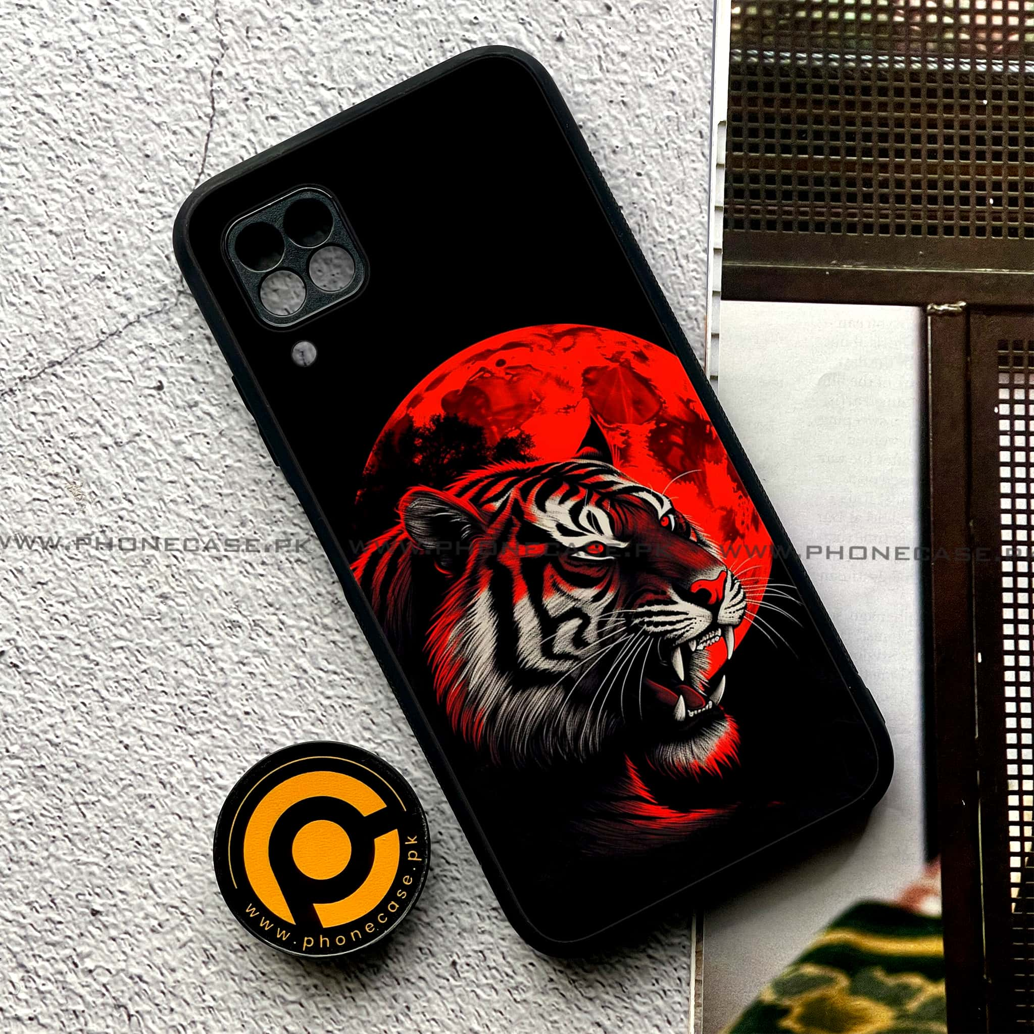 Huawei P40 Lite - Tiger 2.0 Series - Premium Printed Glass soft Bumper shock Proof Case