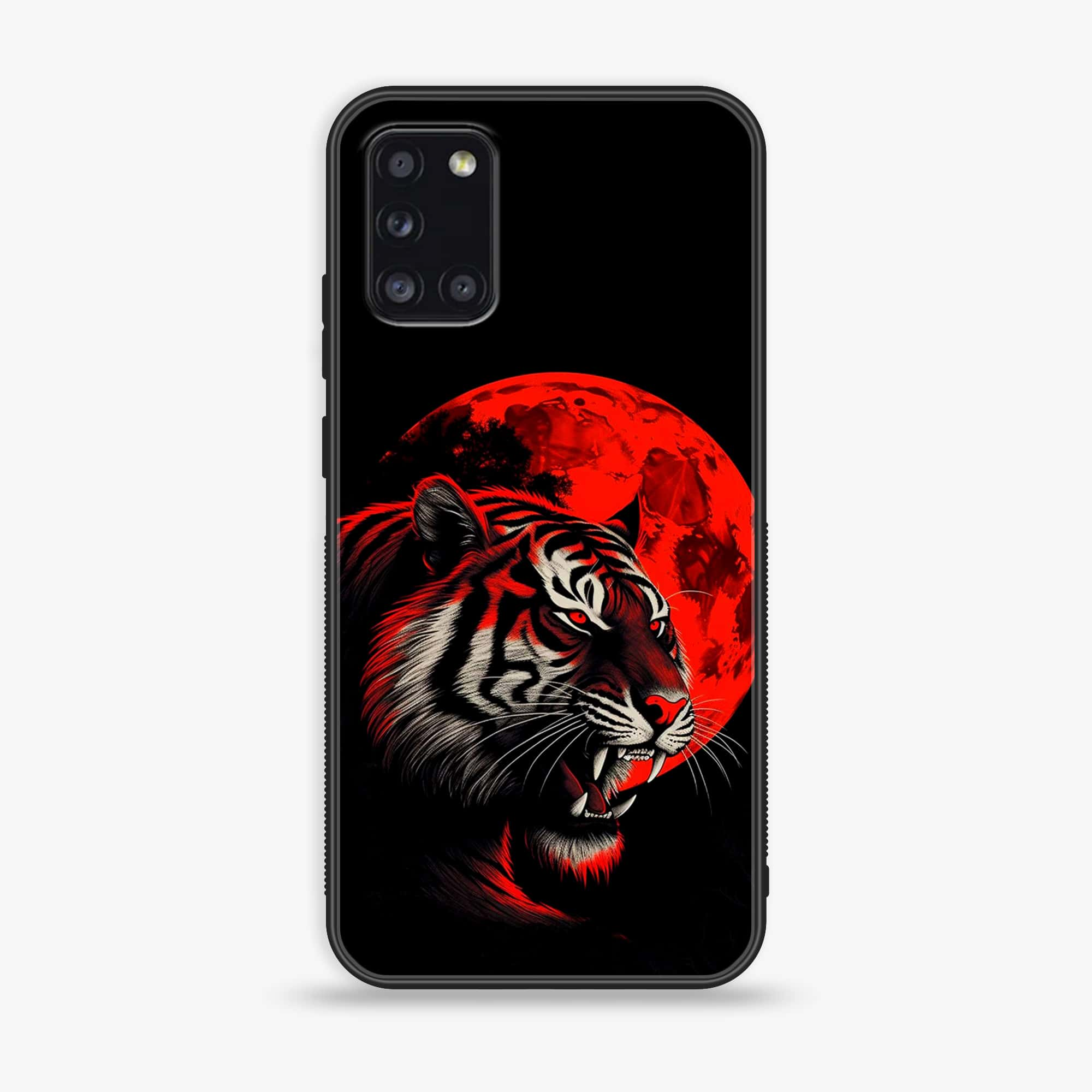 Samsung Galaxy A31 - Tiger Series 2.0 - Premium Printed Glass soft Bumper shock Proof Case