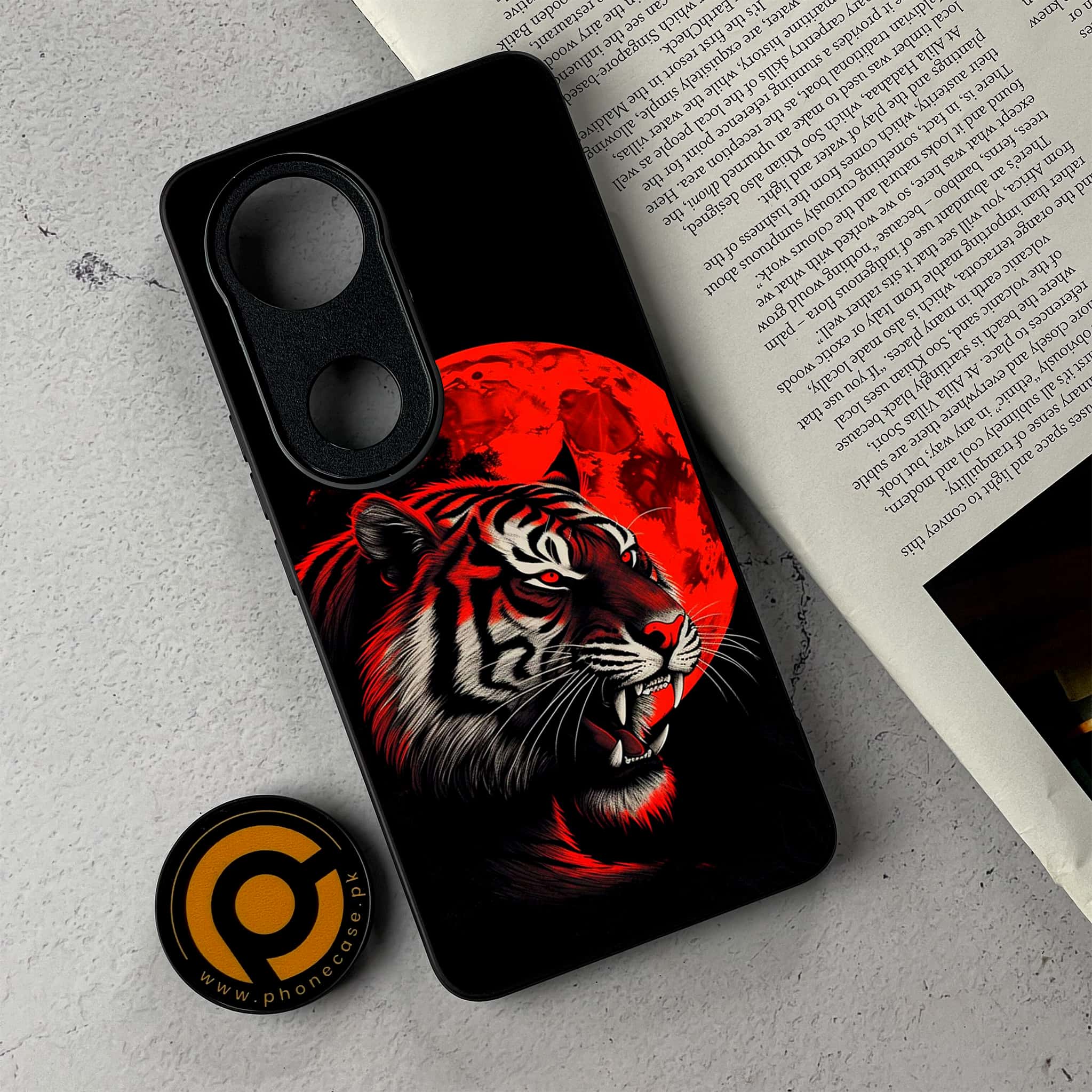 Vivo V50 -   Tiger 2.0 Series - Premium Metal Printed Soft Bumper Shockproof Case