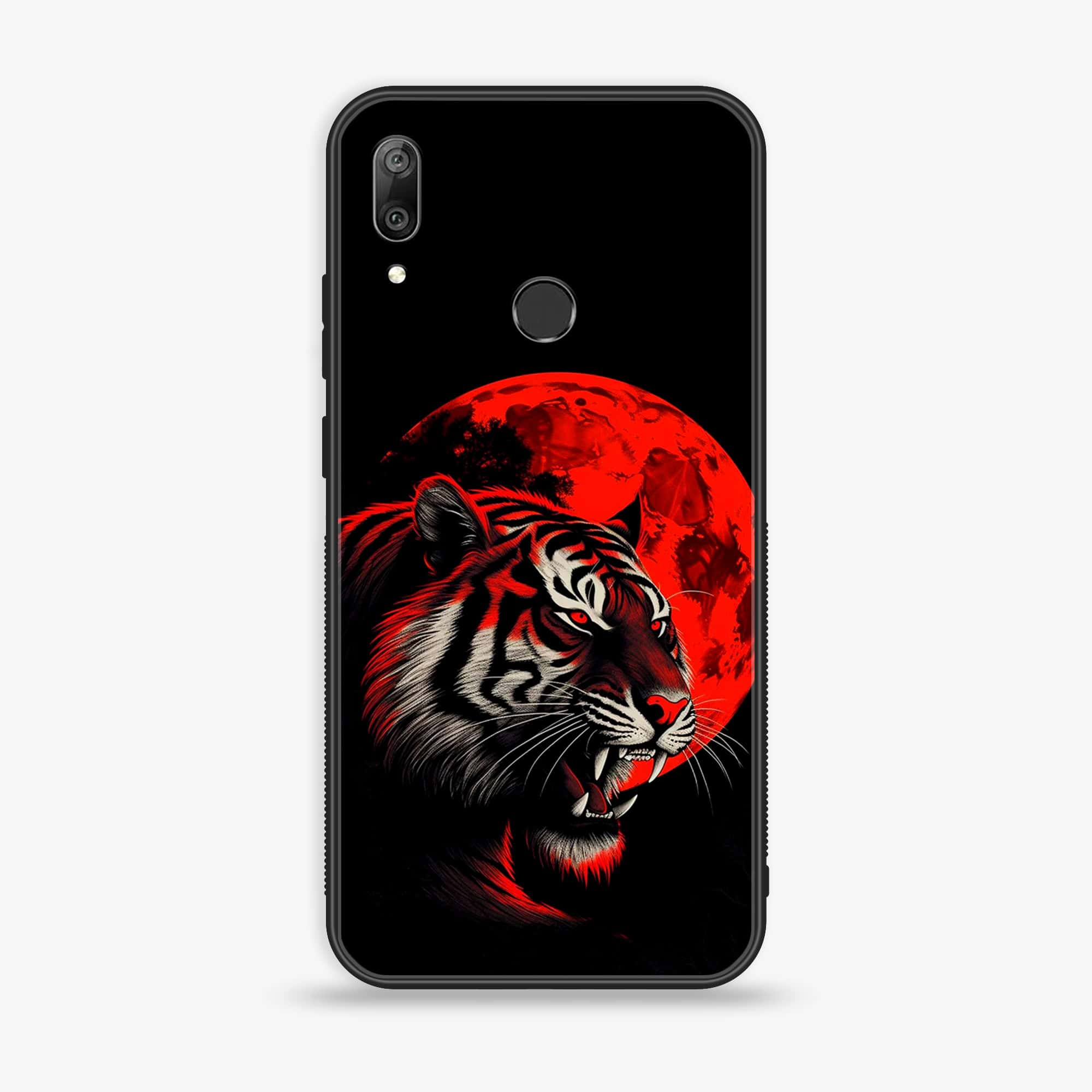 Huawei Y7 Prime (2019) - Tiger 2.0 Series - Premium Printed Glass soft Bumper shock Proof Case