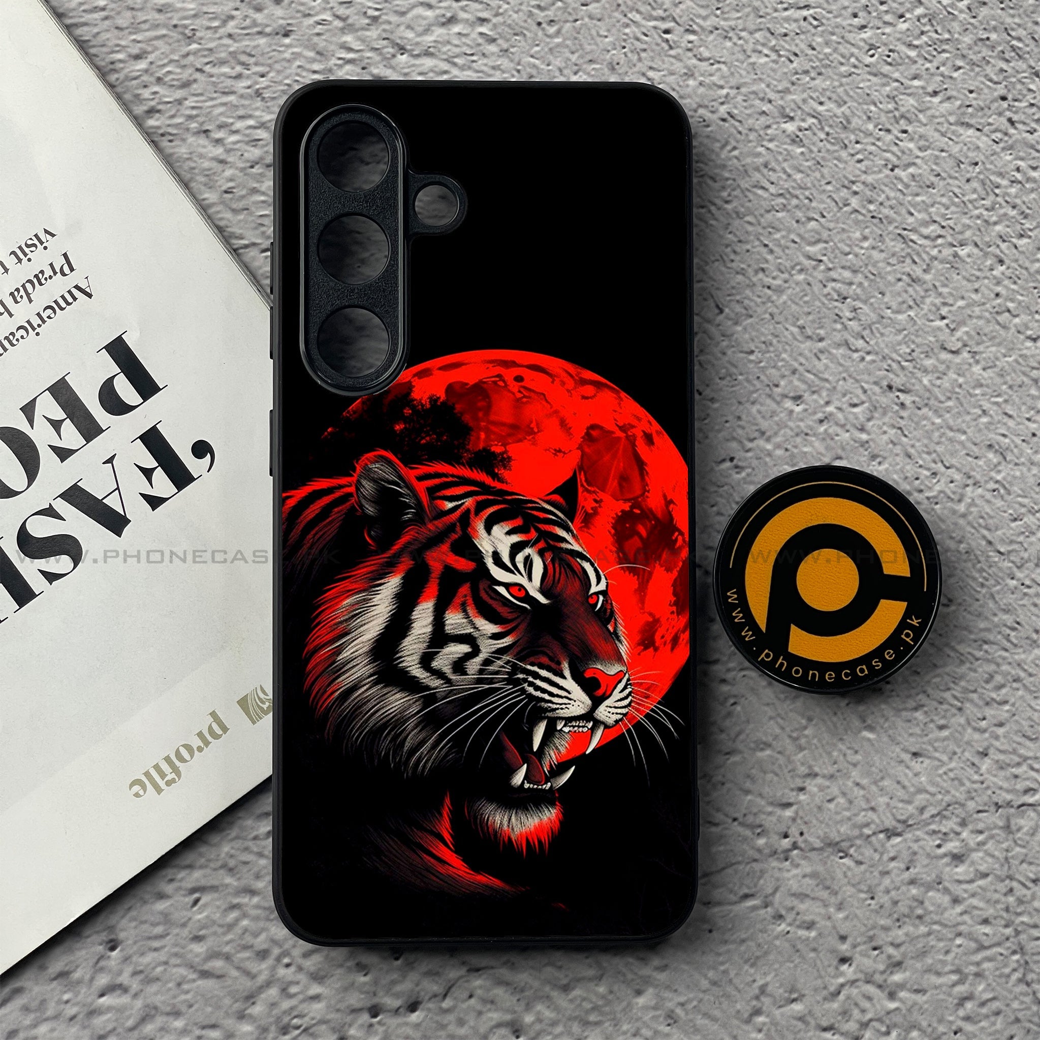 Samsung Galaxy S25 FE - Tiger 2.0 Series - Premium Metal Printed soft Bumper shock Proof Case