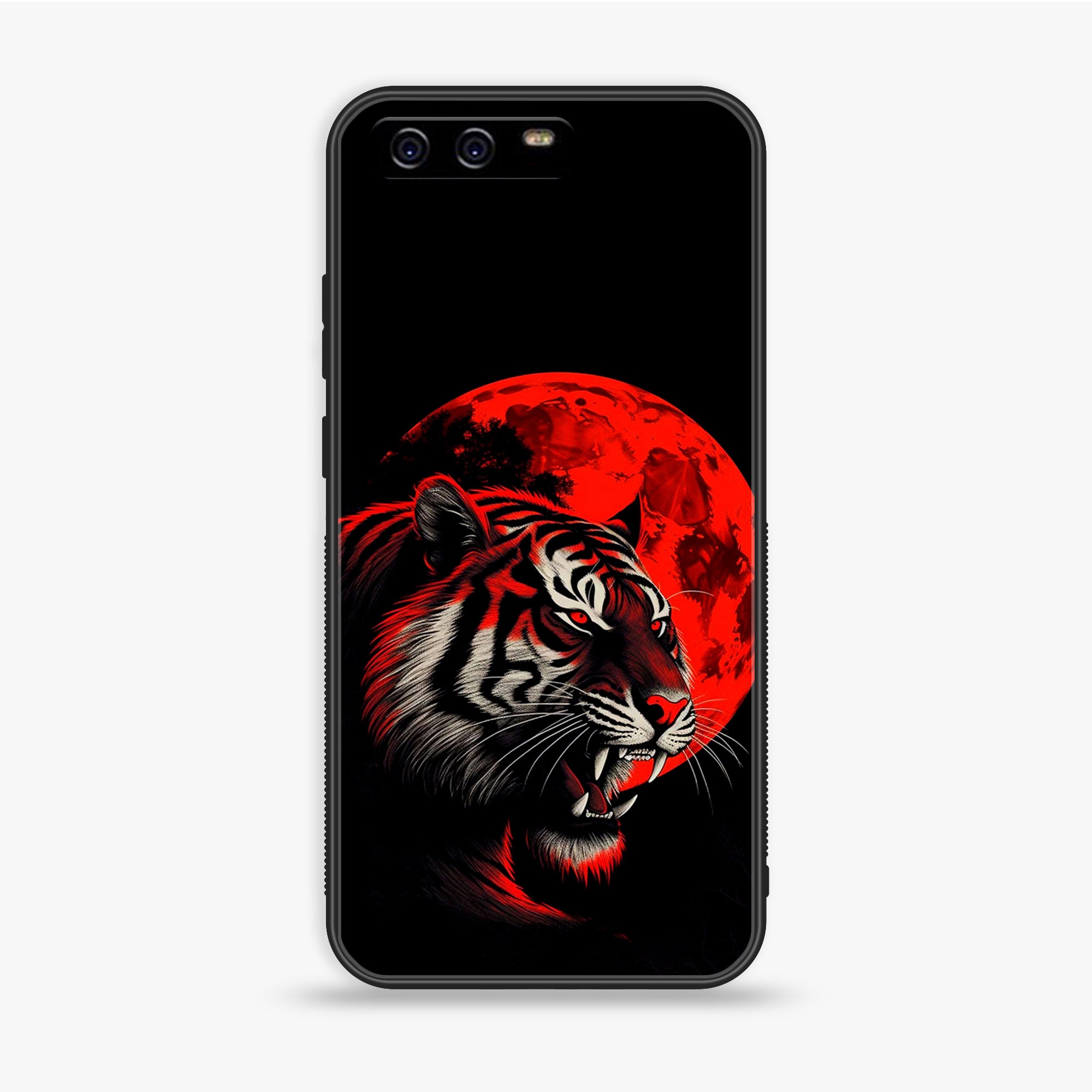 Huawei P10 Plus - Tiger 2.0 Series - Premium Printed Glass Soft Bumper Shock Proof Case