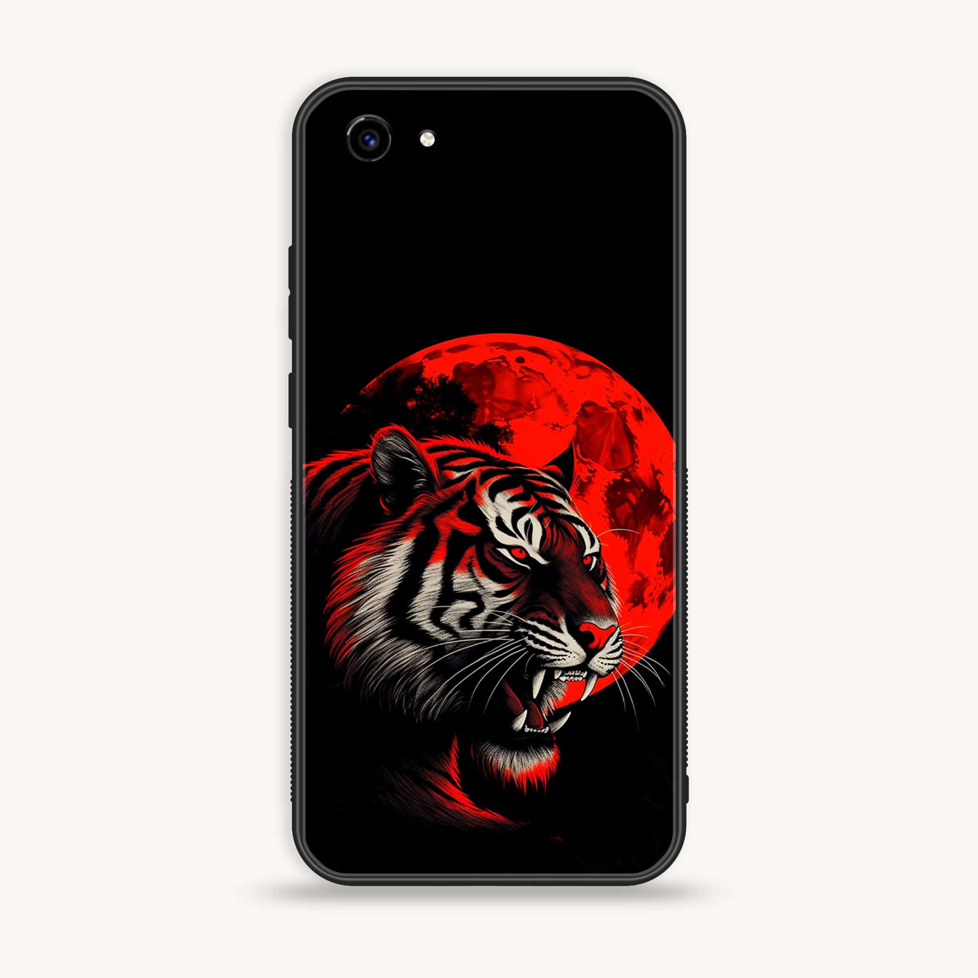 Vivo Y83 - Tiger 2.0 Series - Premium Printed Glass soft Bumper shock Proof Case